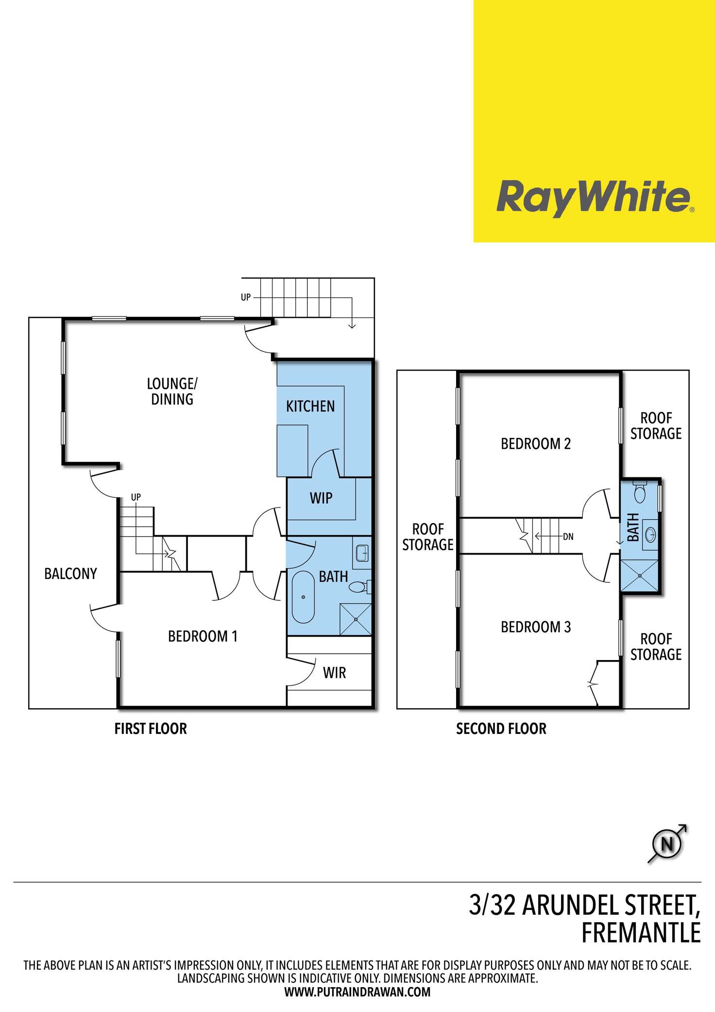 Floorplan of Homely apartment listing, 3/32 Arundel Street, Fremantle WA 6160