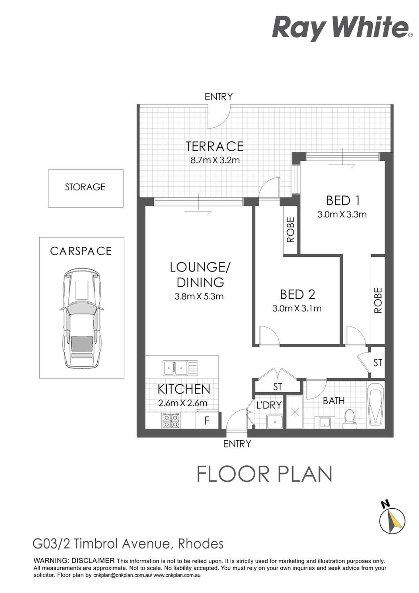 Floorplan of Homely apartment listing, G03/2 Timbrol Avenue, Rhodes NSW 2138