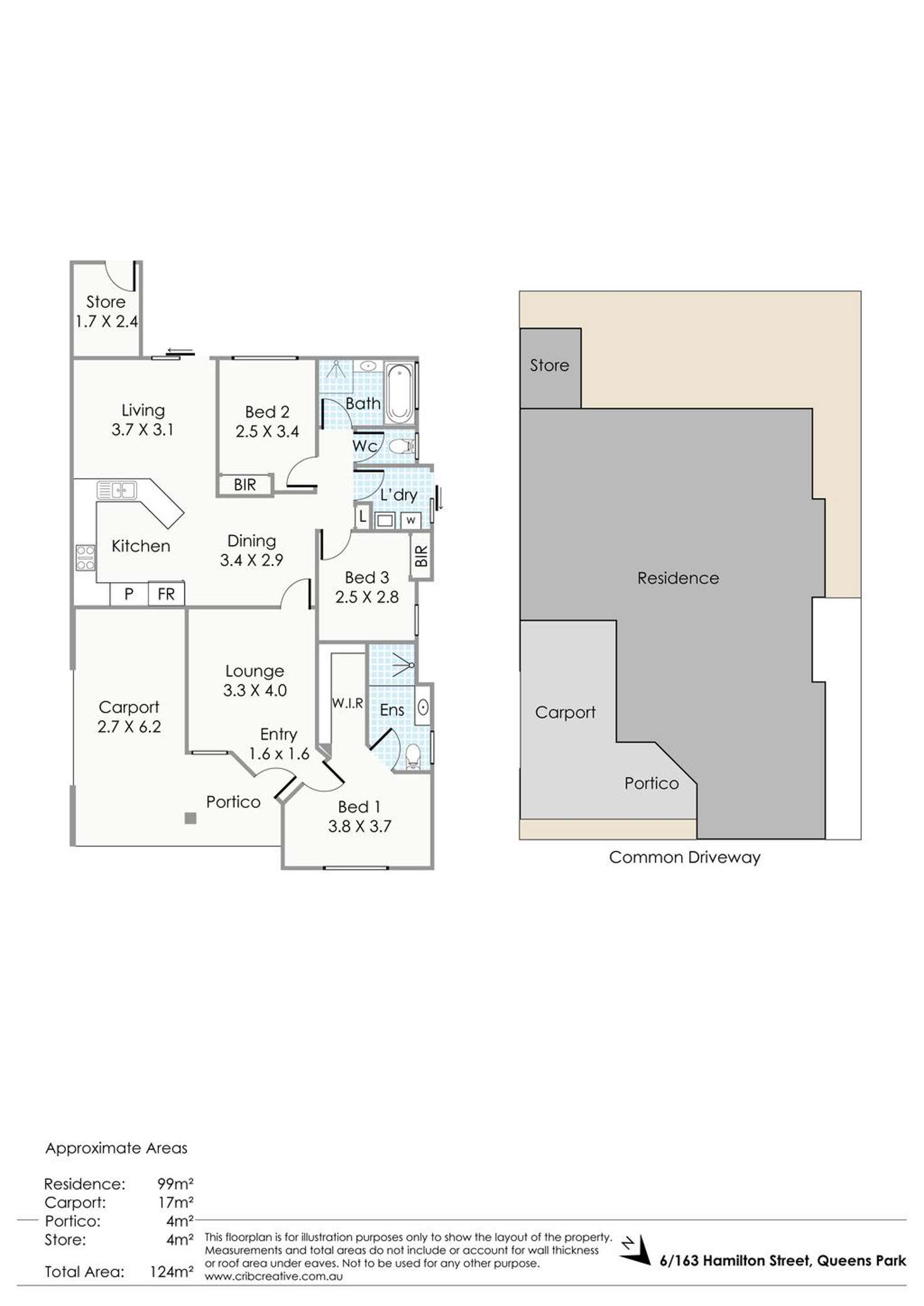 Floorplan of Homely unit listing, 6/163 Hamilton Street, Queens Park WA 6107