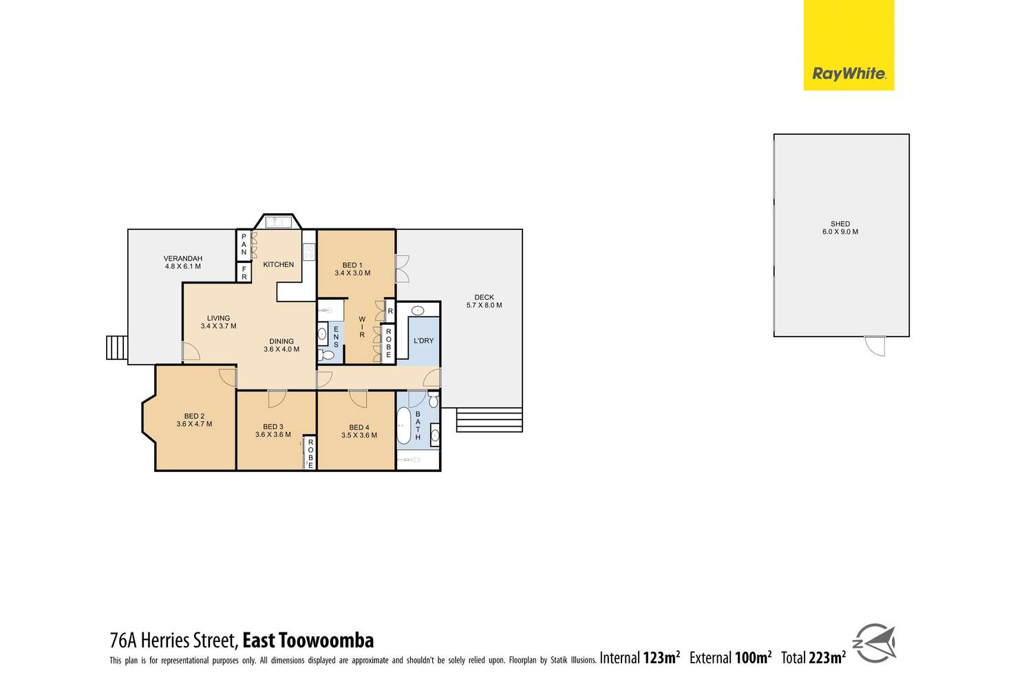 Floorplan of Homely house listing, 76a Herries Street, East Toowoomba QLD 4350