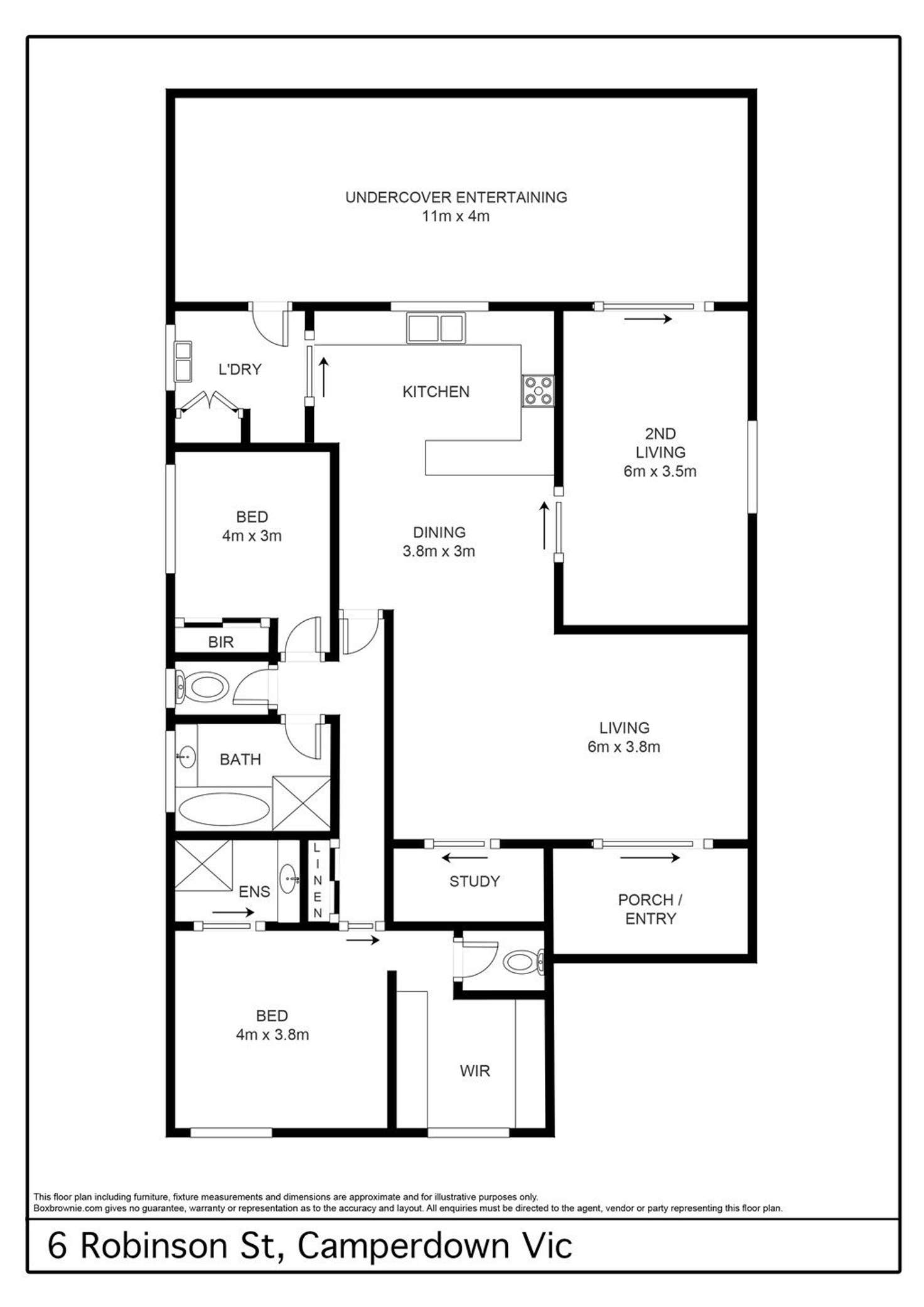 Floorplan of Homely house listing, 6 Robinson Street, Camperdown VIC 3260