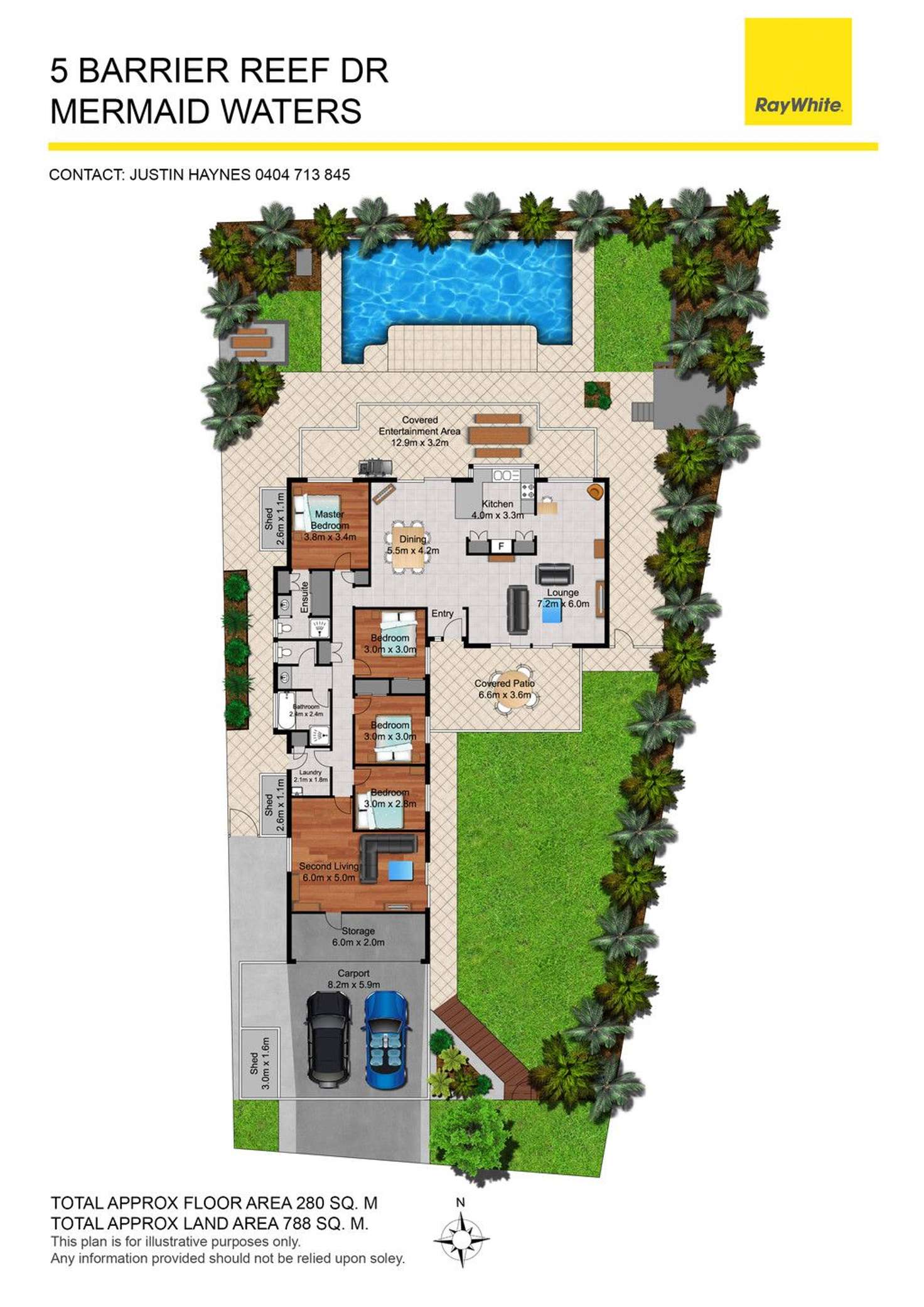 Floorplan of Homely house listing, 5 Barrier Reef Drive, Mermaid Waters QLD 4218