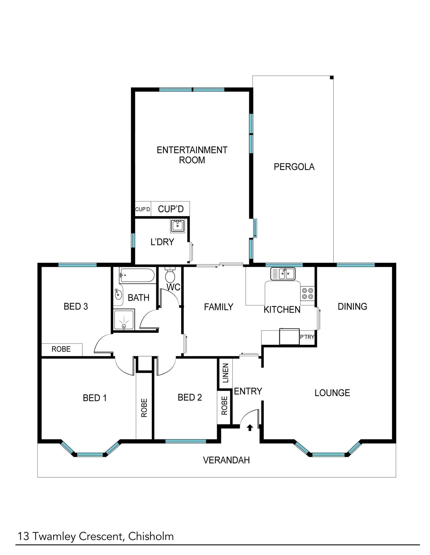 Floorplan of Homely house listing, 13 Twamley Crescent, Chisholm ACT 2905