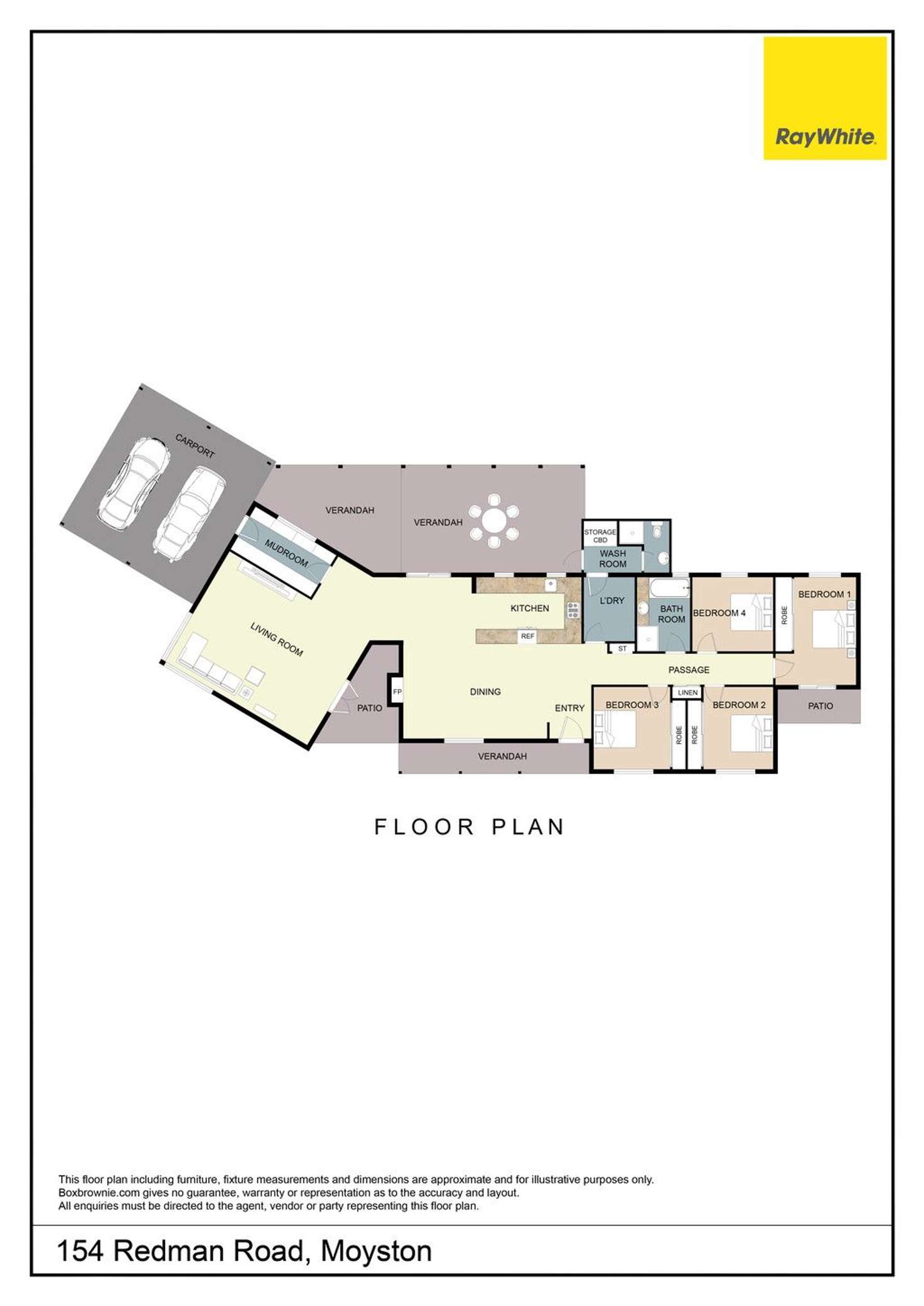 Floorplan of Homely acreageSemiRural listing, 154 Redman Road, Moyston VIC 3377