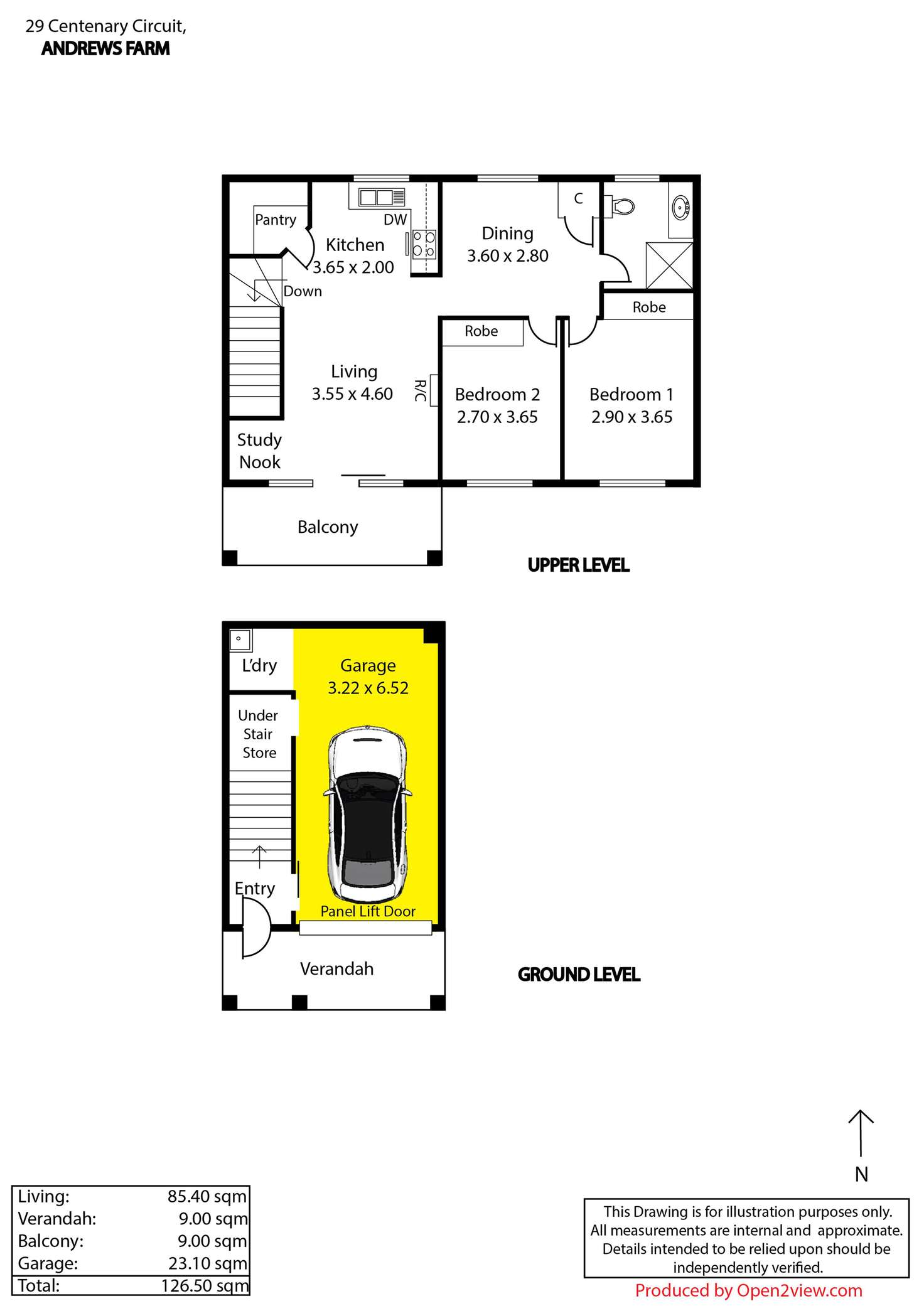 Floorplan of Homely house listing, 29 Centenary Circuit, Andrews Farm SA 5114