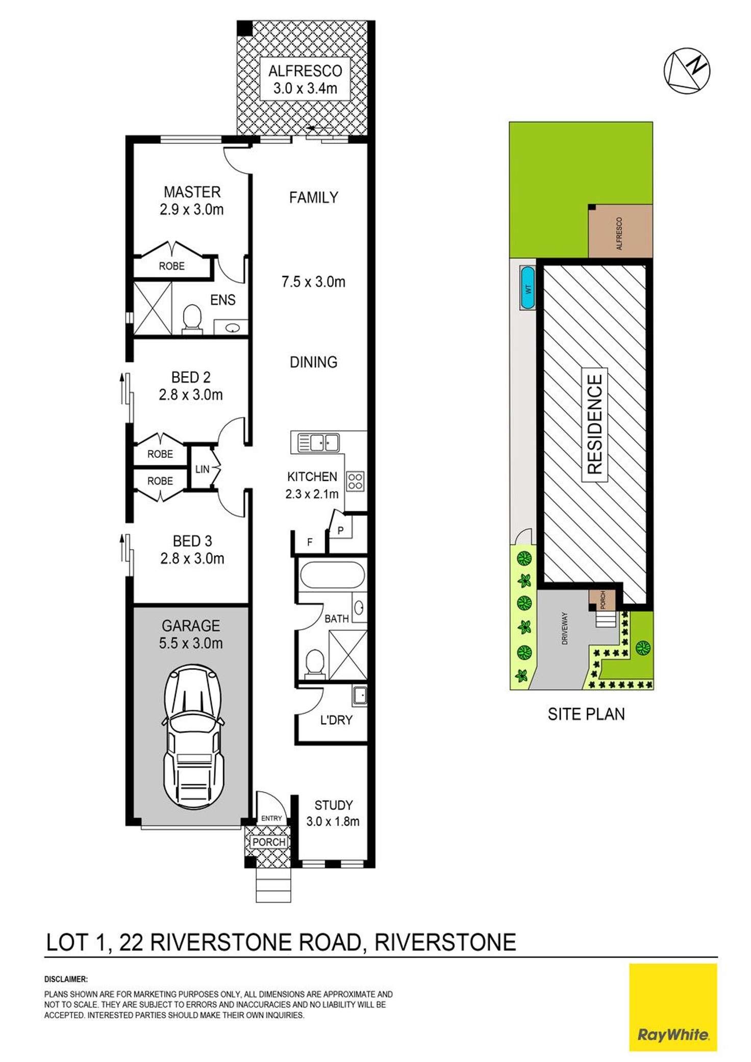 Floorplan of Homely semiDetached listing, 22 Riverstone Road, Riverstone NSW 2765