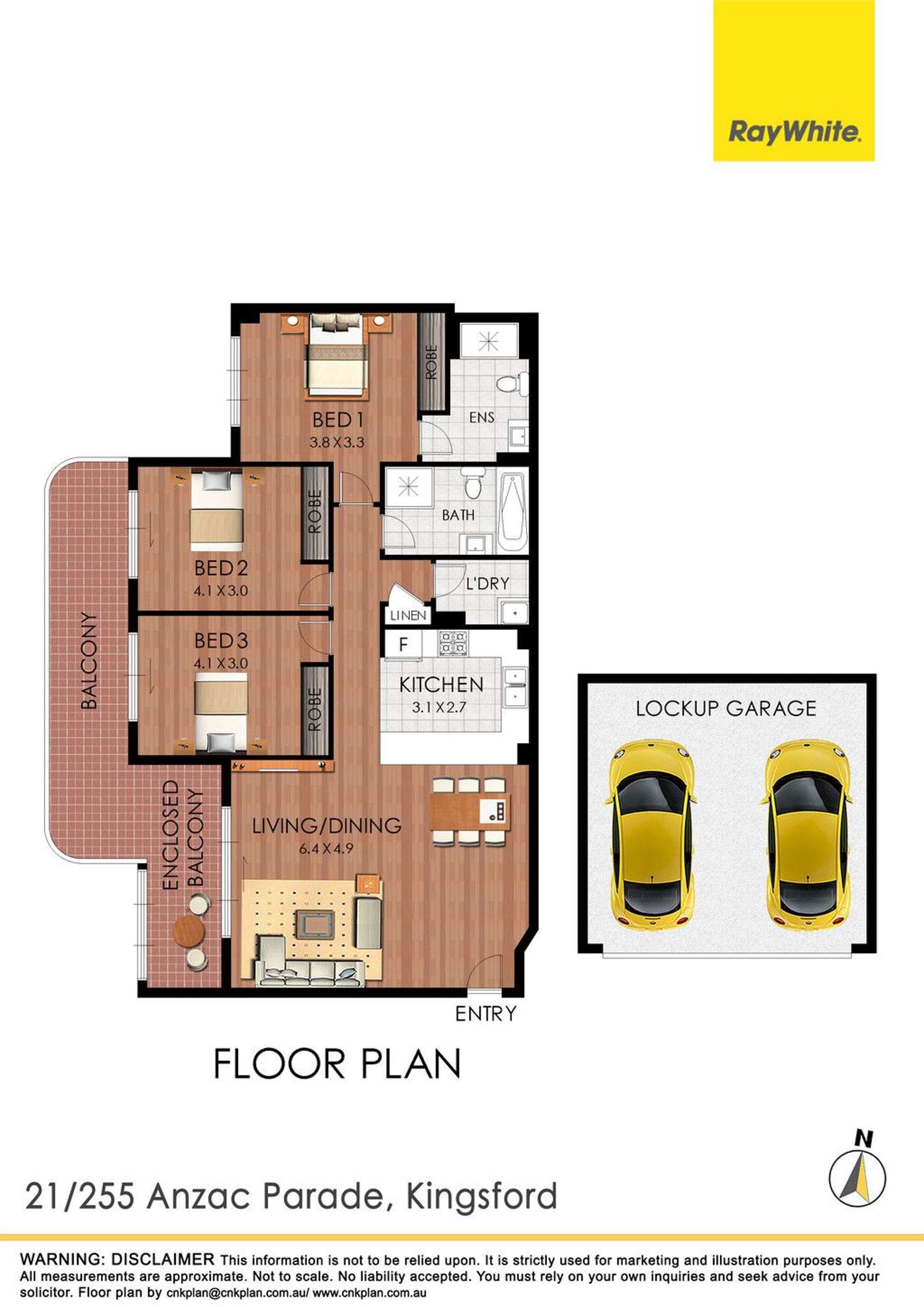 Floorplan of Homely apartment listing, 21/255 Anzac Parade, Kingsford NSW 2032
