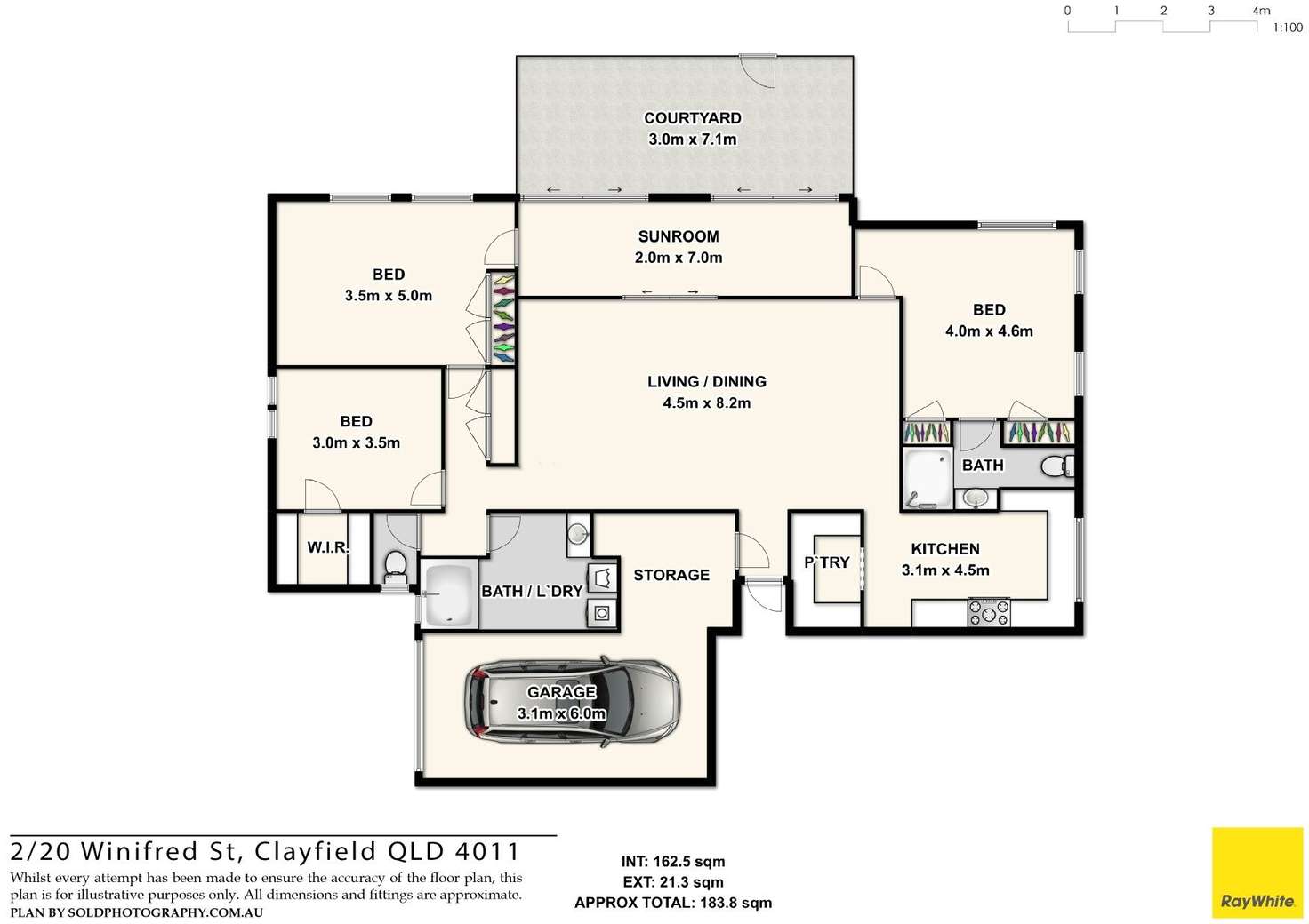 Floorplan of Homely unit listing, 2/20 Winifred Street, Clayfield QLD 4011