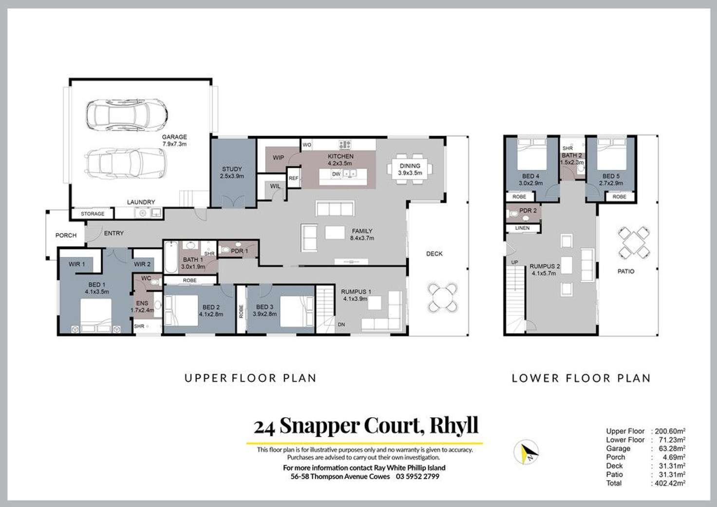Floorplan of Homely house listing, 24 Snapper Court,, Rhyll VIC 3923