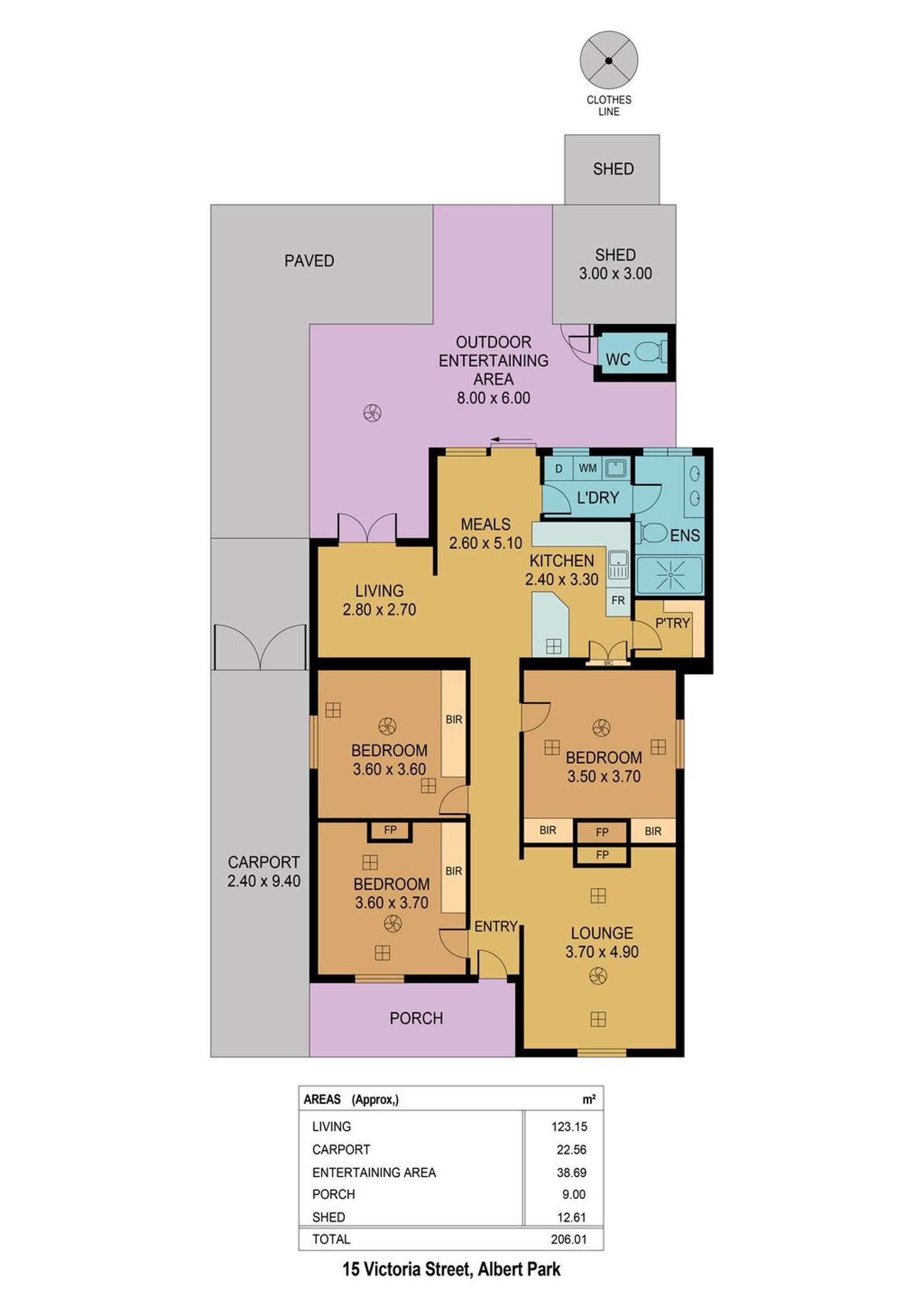 Floorplan of Homely house listing, 15 Victoria Street, Albert Park SA 5014