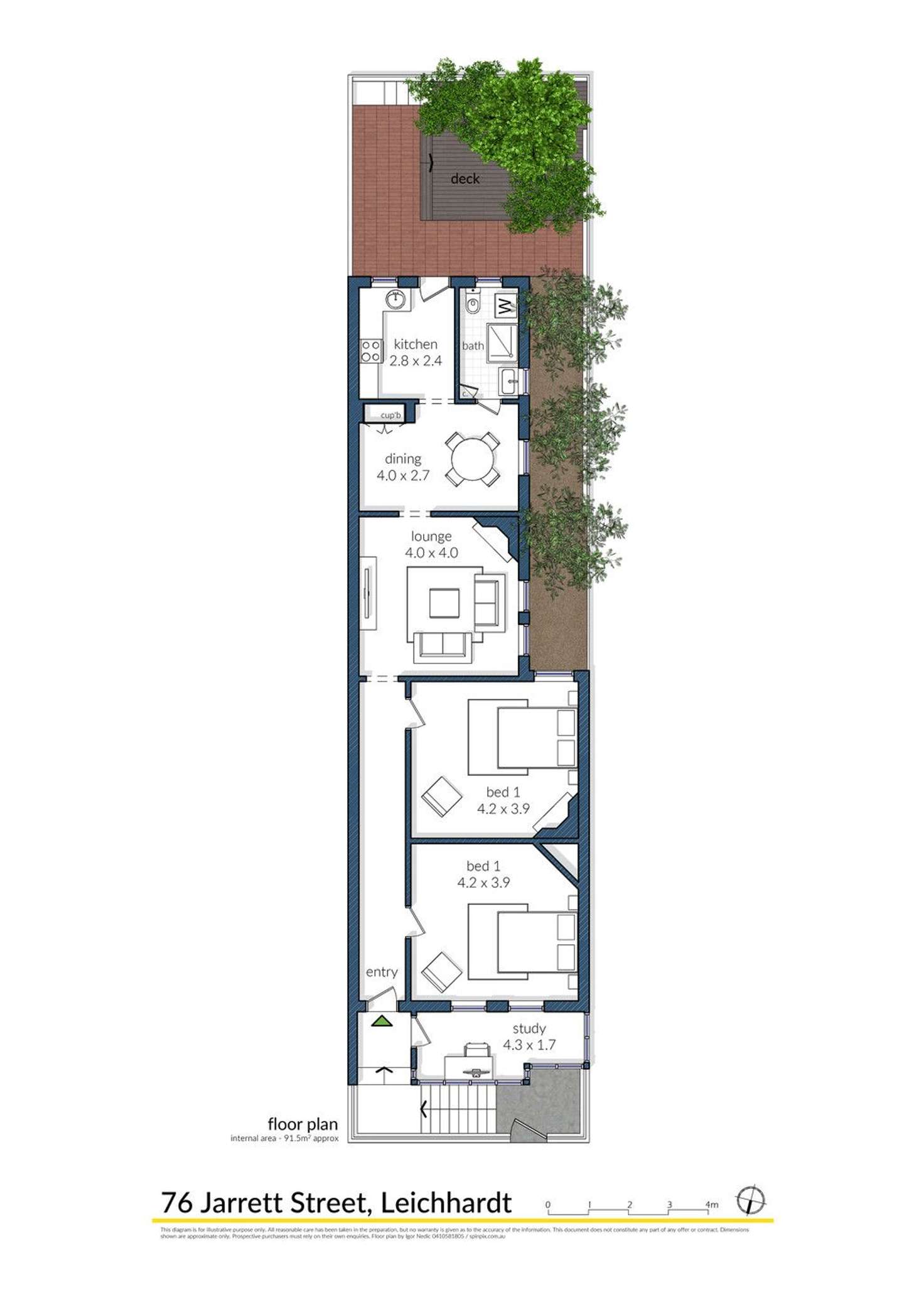 Floorplan of Homely house listing, 76 Jarrett Street, Leichhardt NSW 2040