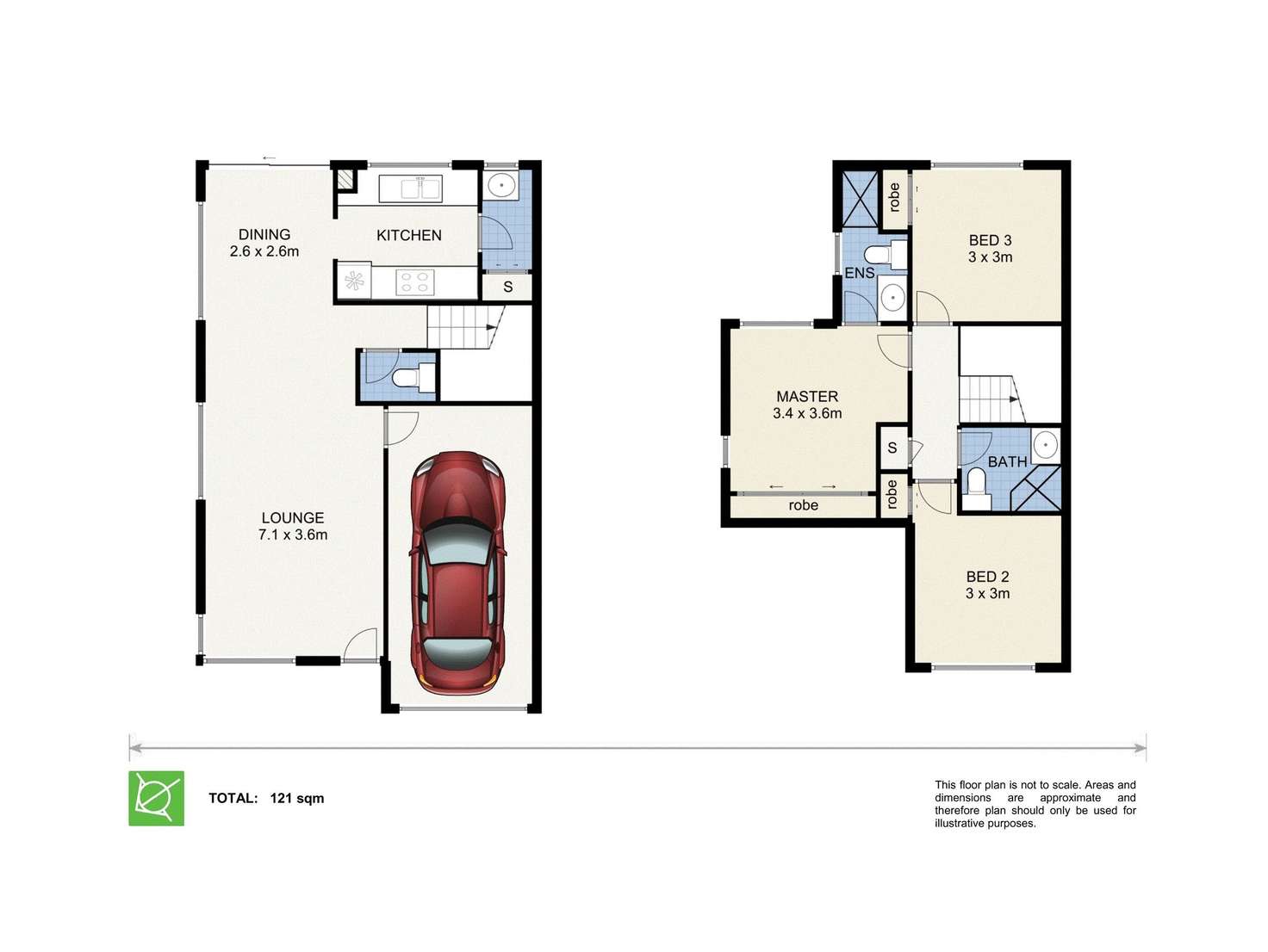 Floorplan of Homely townhouse listing, 28/36 Rushton Street, Runcorn QLD 4113