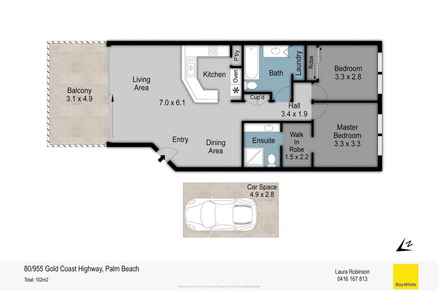 Floorplan of Homely unit listing, 80/955 Gold Coast Highway, Palm Beach QLD 4221