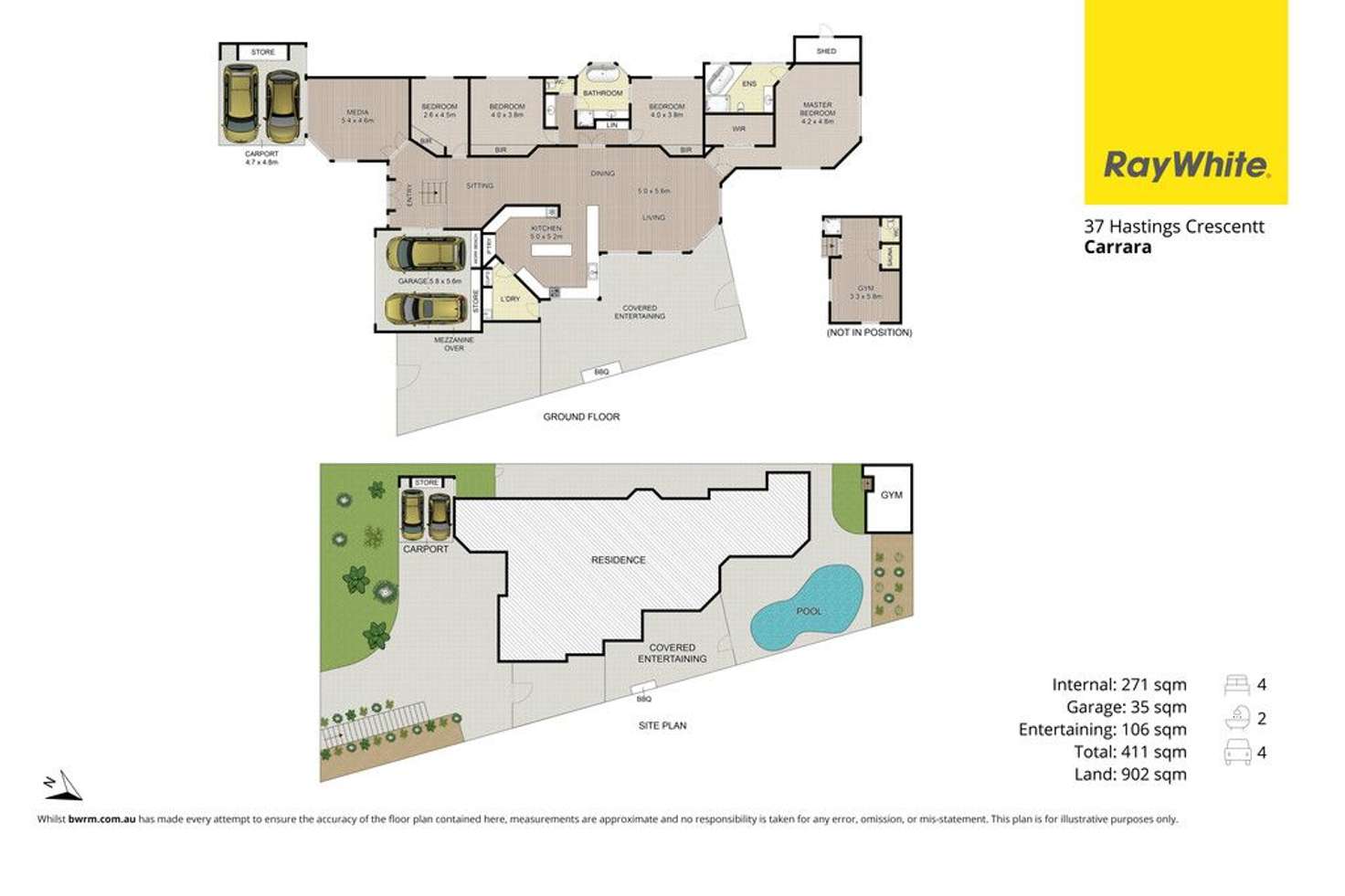 Floorplan of Homely house listing, 37 Hastings Crescent, Carrara QLD 4211