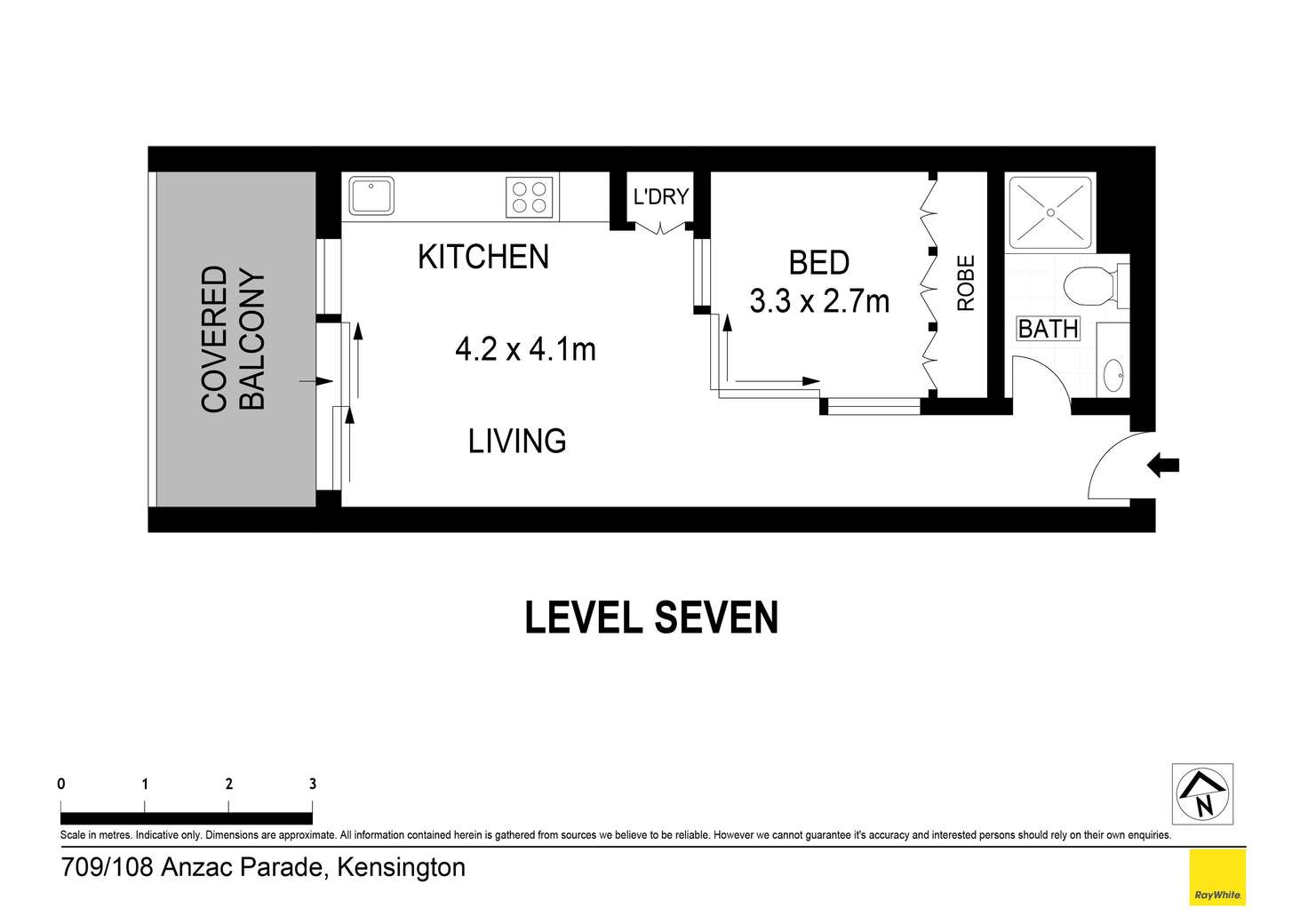 Floorplan of Homely apartment listing, 709/84-108 Anzac Parade, Kensington NSW 2033