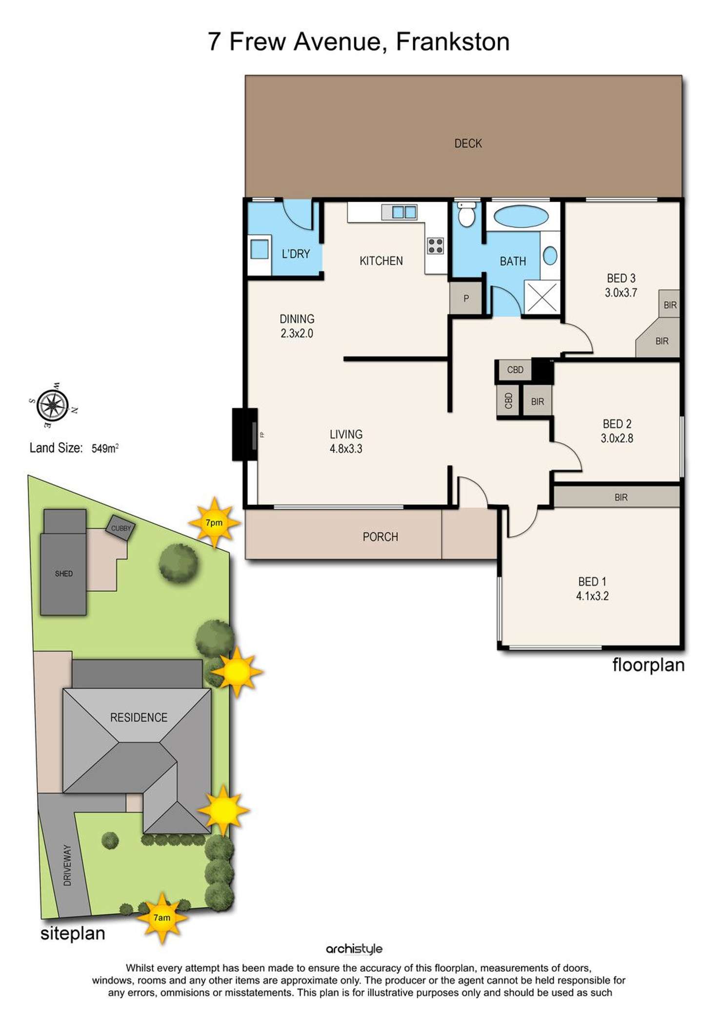 Floorplan of Homely house listing, 7 Frew Avenue, Frankston VIC 3199