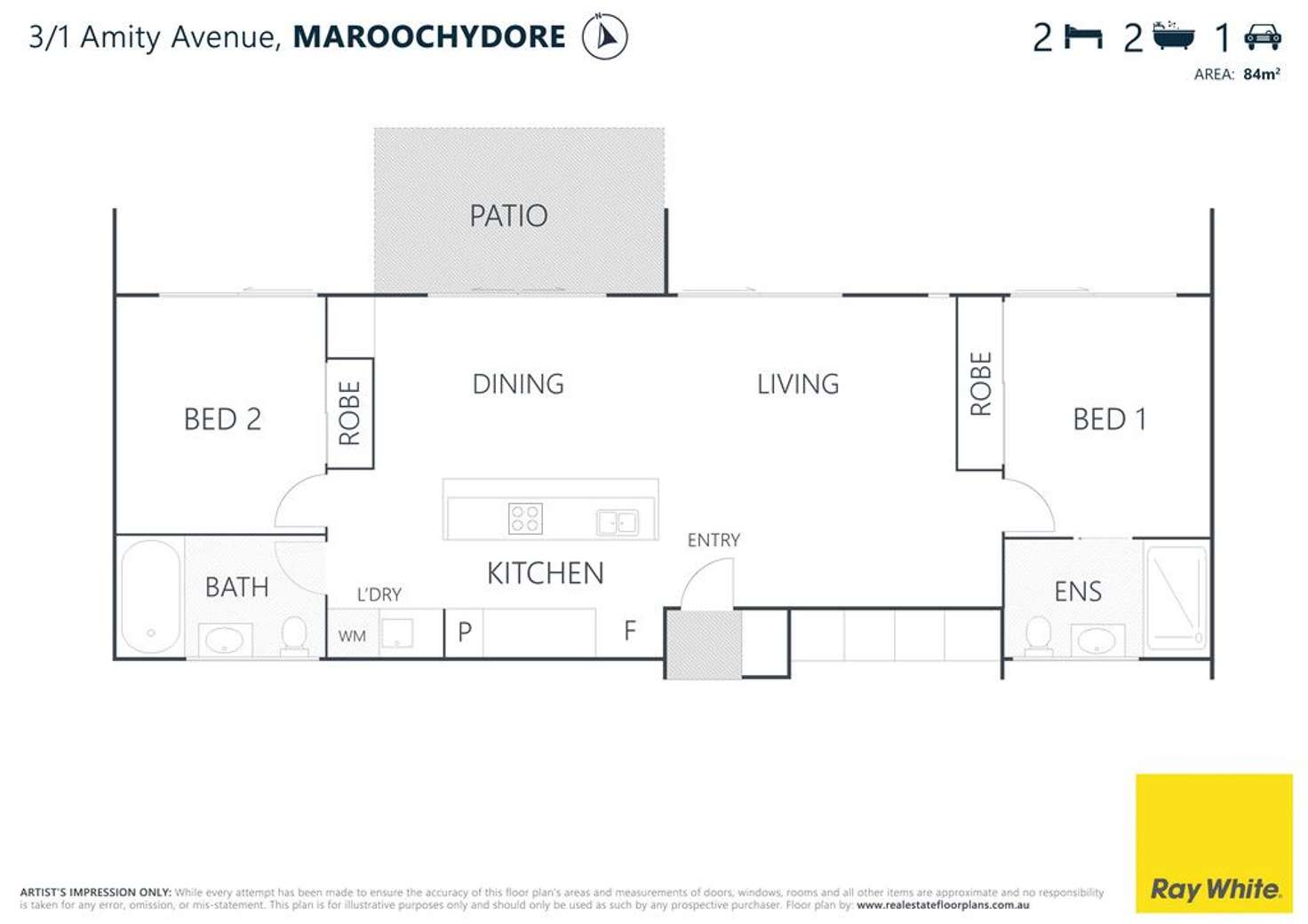 Floorplan of Homely apartment listing, 3/1 Amity Avenue, Maroochydore QLD 4558