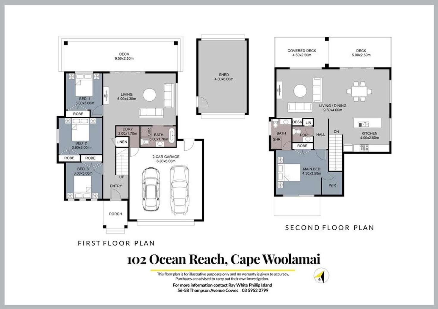 Floorplan of Homely house listing, 102 Ocean Reach, Cape Woolamai VIC 3925