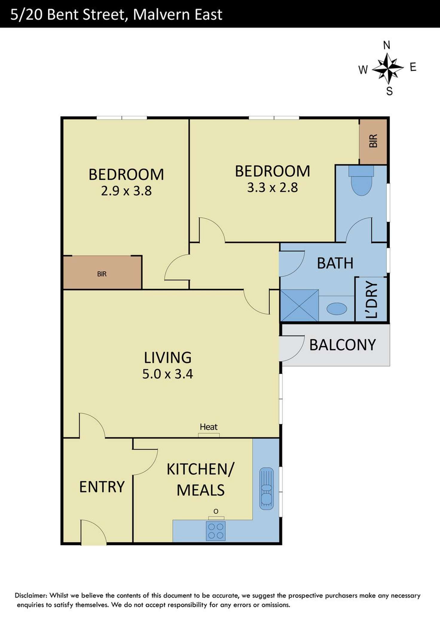 Floorplan of Homely apartment listing, 5/20 Bent Street, Malvern East VIC 3145