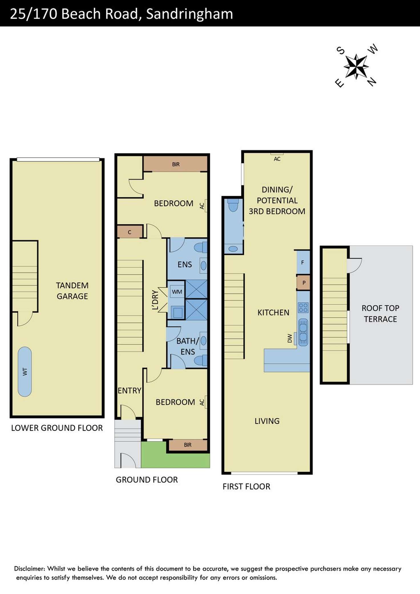 Floorplan of Homely townhouse listing, 25/170 Beach Road, Sandringham VIC 3191