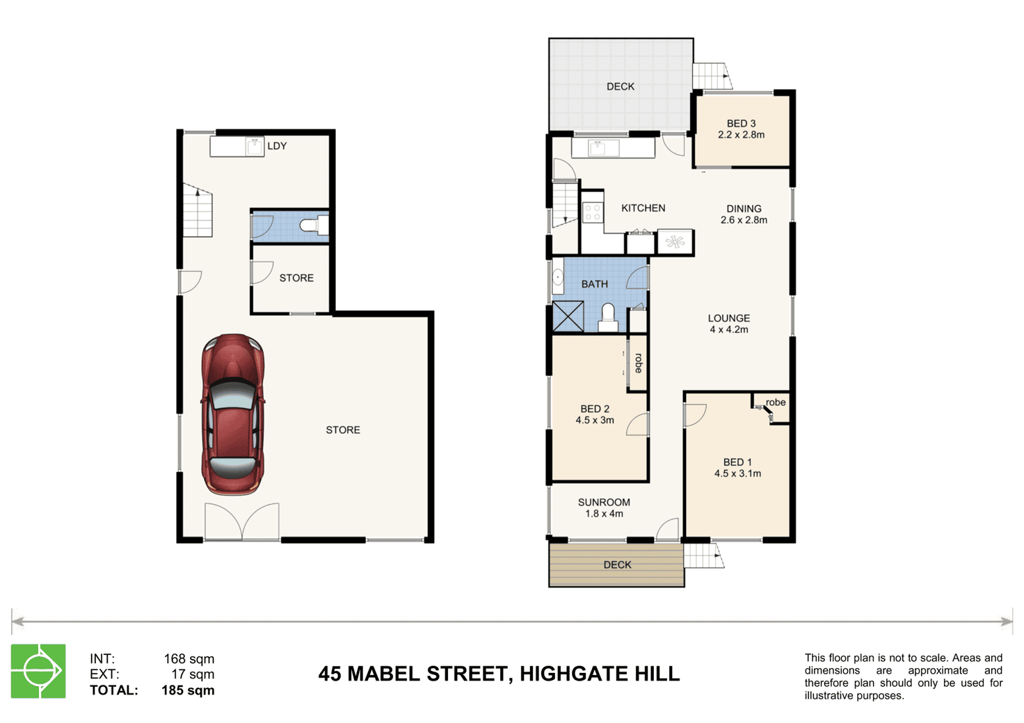 Floorplan of Homely house listing, 45 Mabel Street, Highgate Hill QLD 4101