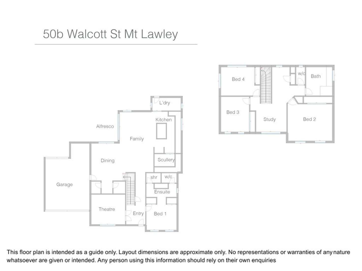 Floorplan of Homely house listing, 50B Walcott Street, Mount Lawley WA 6050