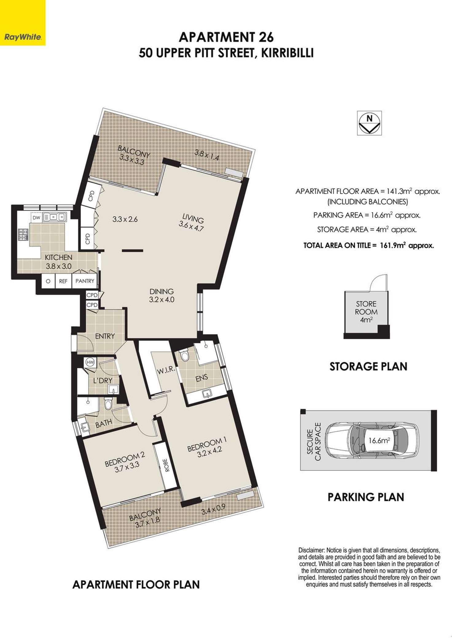 Floorplan of Homely apartment listing, 26/50 Upper Pitt Street, Kirribilli NSW 2061