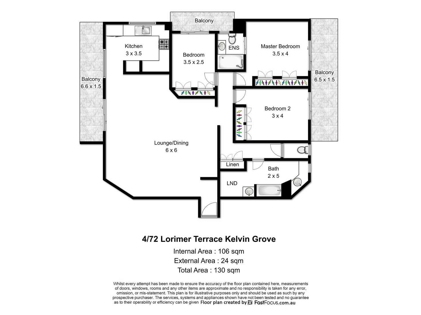 Floorplan of Homely apartment listing, 4/72 Lorimer Terrace, Kelvin Grove QLD 4059