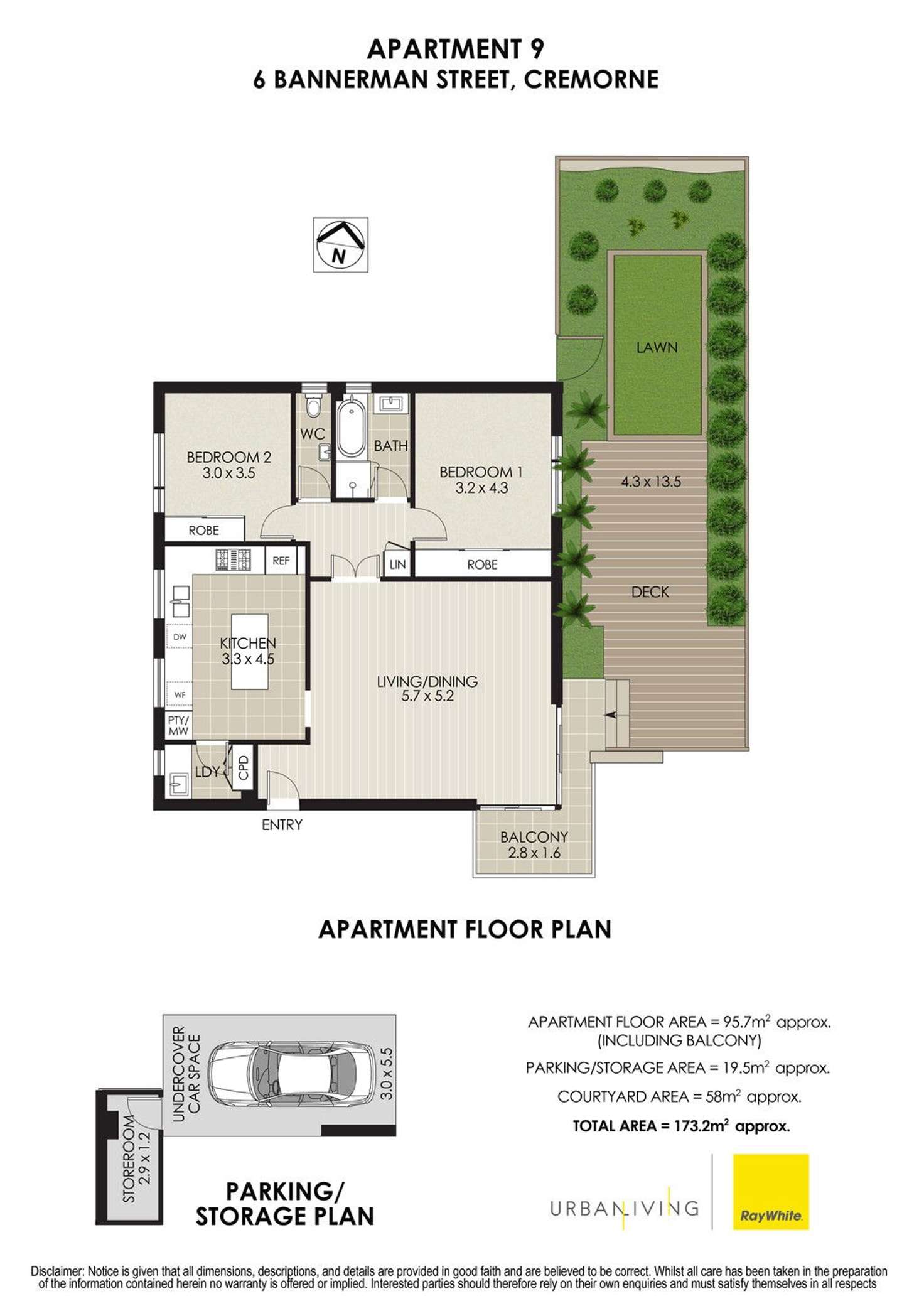 Floorplan of Homely apartment listing, 9/6 Bannerman Street, Cremorne NSW 2090