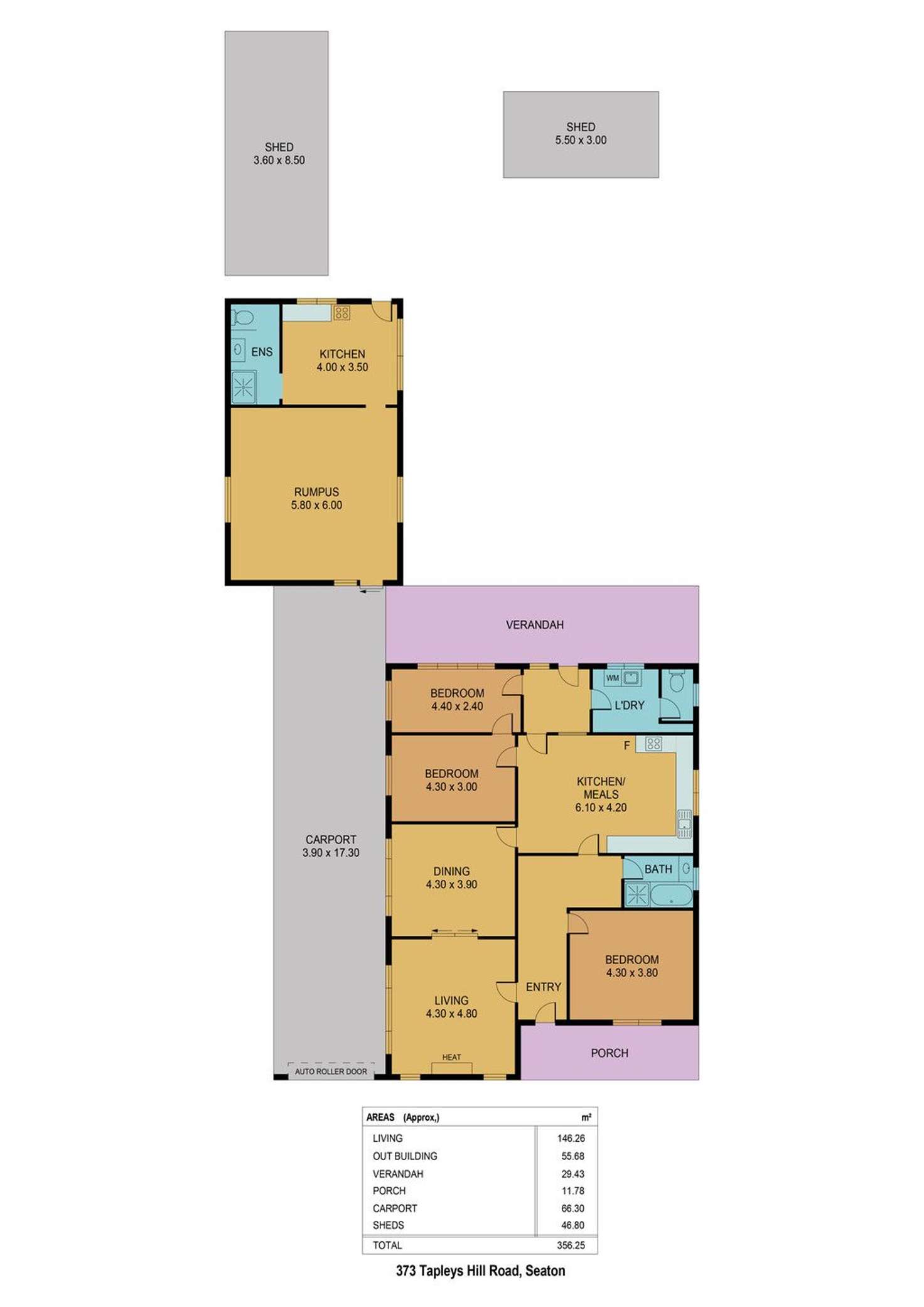 Floorplan of Homely house listing, 373 Tapleys Hill Road, Seaton SA 5023