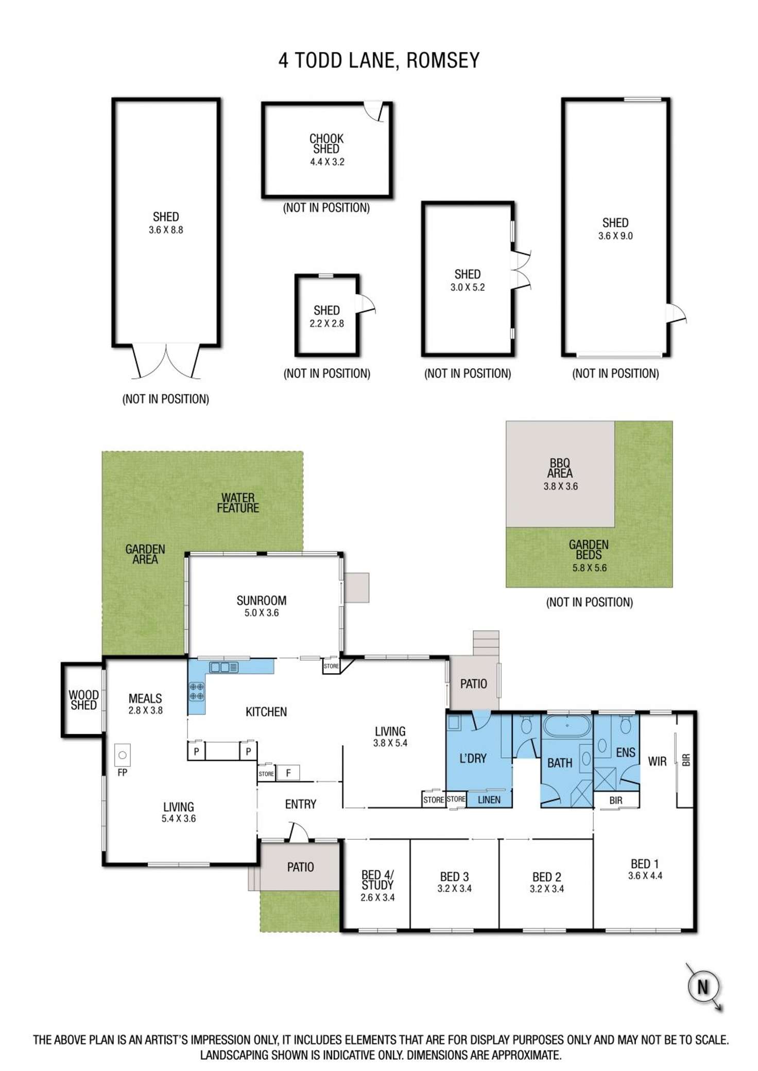 Floorplan of Homely house listing, 4 Todd Lane, Romsey VIC 3434