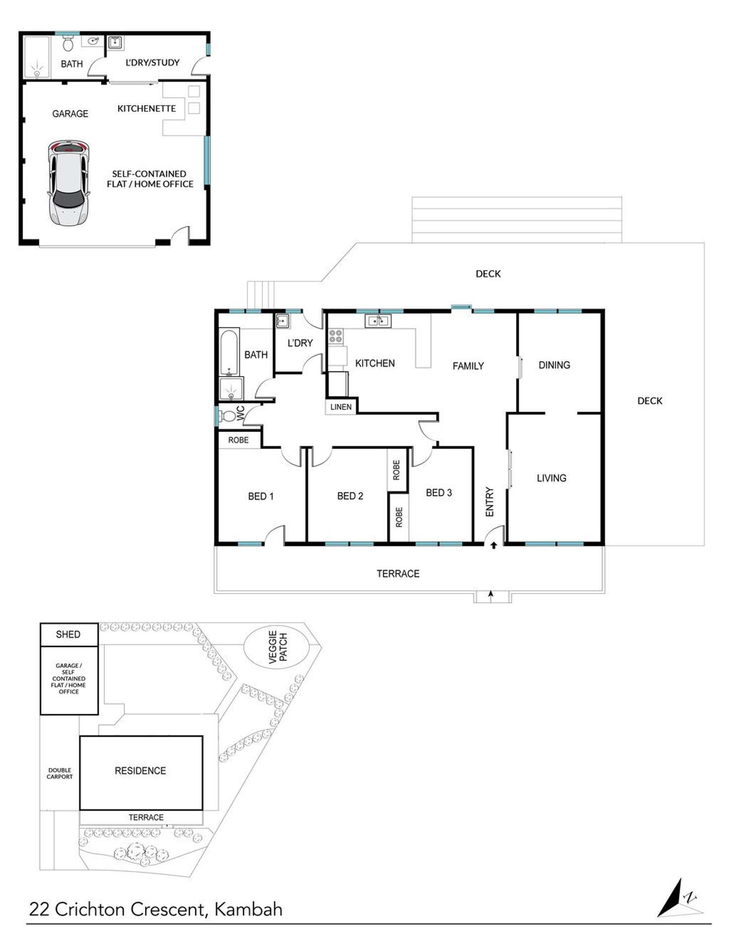 Floorplan of Homely house listing, 22 Crichton Crescent, Kambah ACT 2902