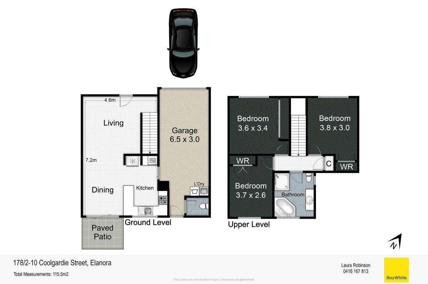Floorplan of Homely townhouse listing, 178/2-10 Coolgardie Street, Elanora QLD 4221