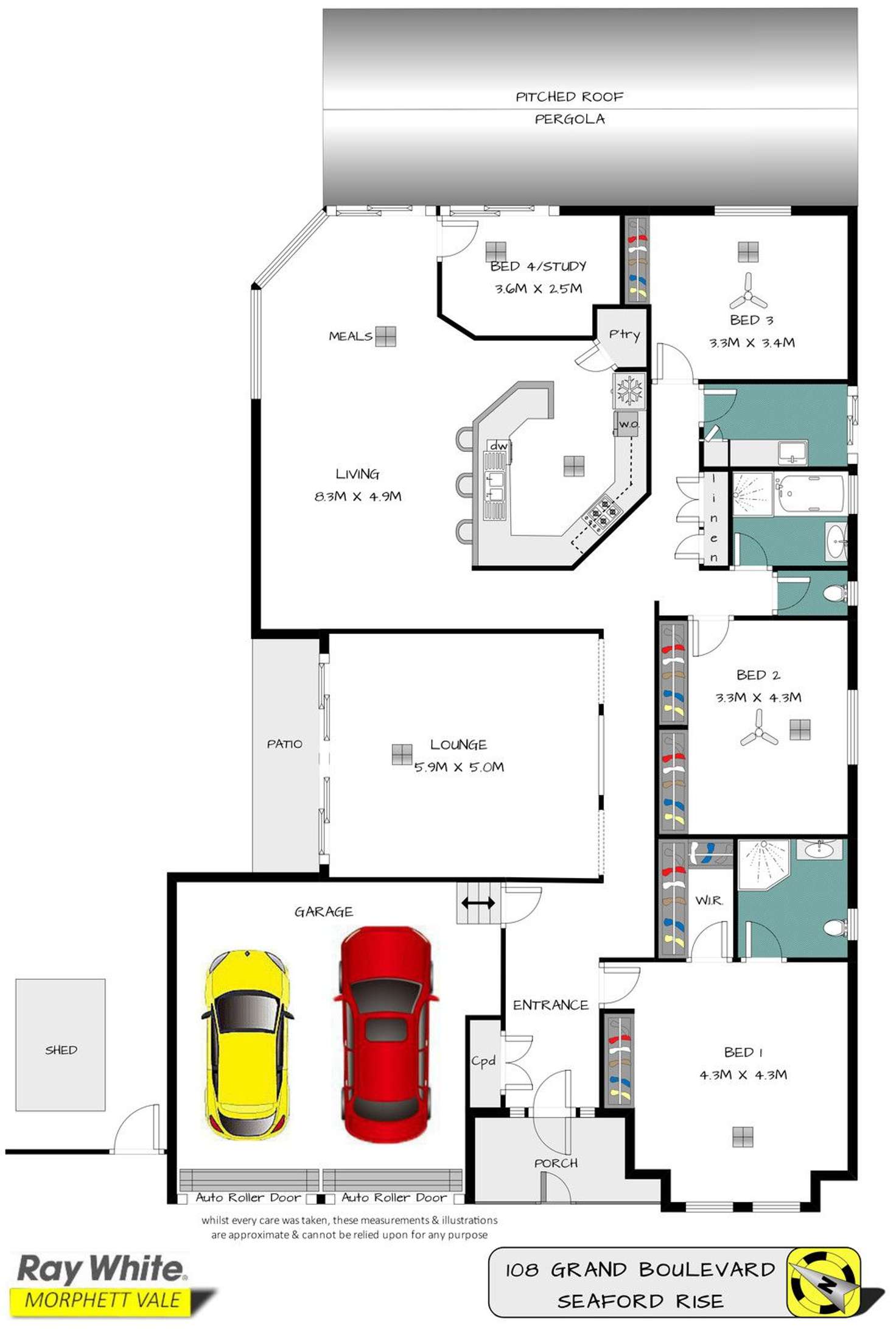 Floorplan of Homely house listing, 108 Grand Boulevard, Seaford Rise SA 5169