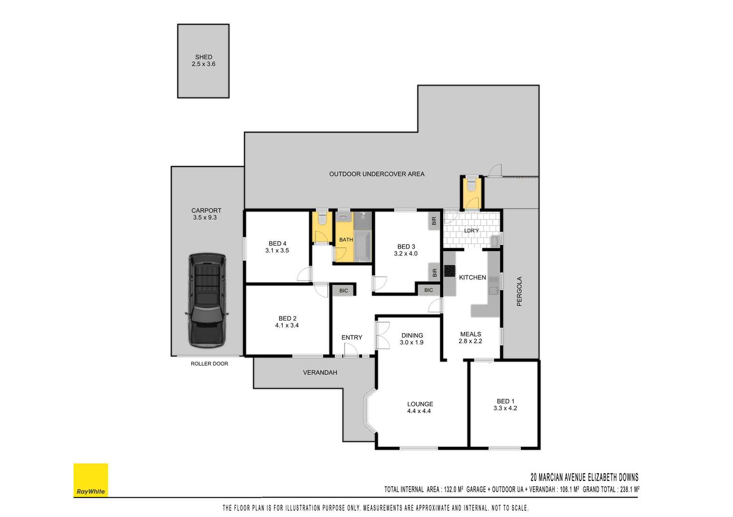Floorplan of Homely house listing, 20 Marcian Avenue, Elizabeth Downs SA 5113