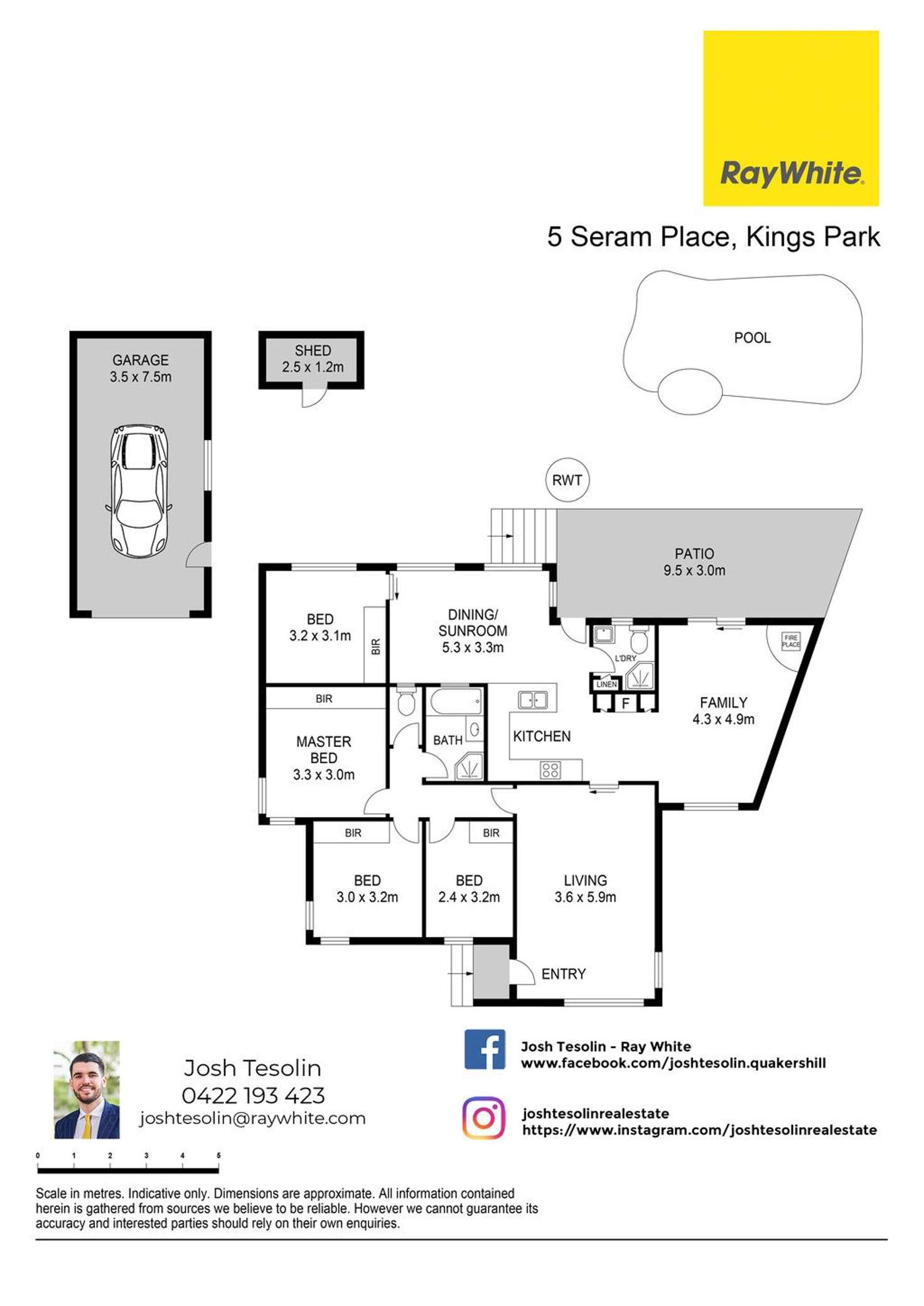 Floorplan of Homely house listing, 5 Seram Place, Kings Park NSW 2148