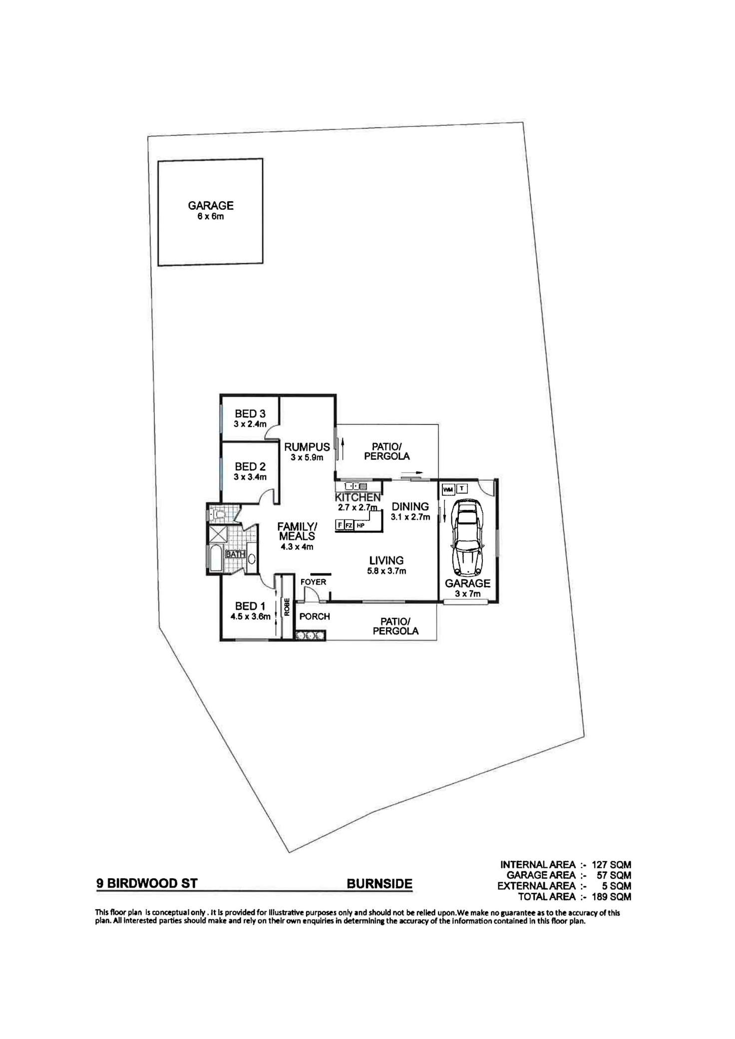 Floorplan of Homely house listing, 9 Birdwood Street, Burnside QLD 4560