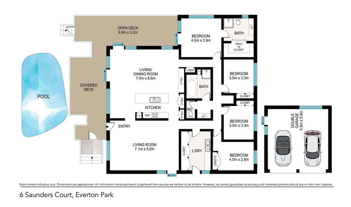 Floorplan of Homely house listing, 6 Saunders Court, Everton Park QLD 4053