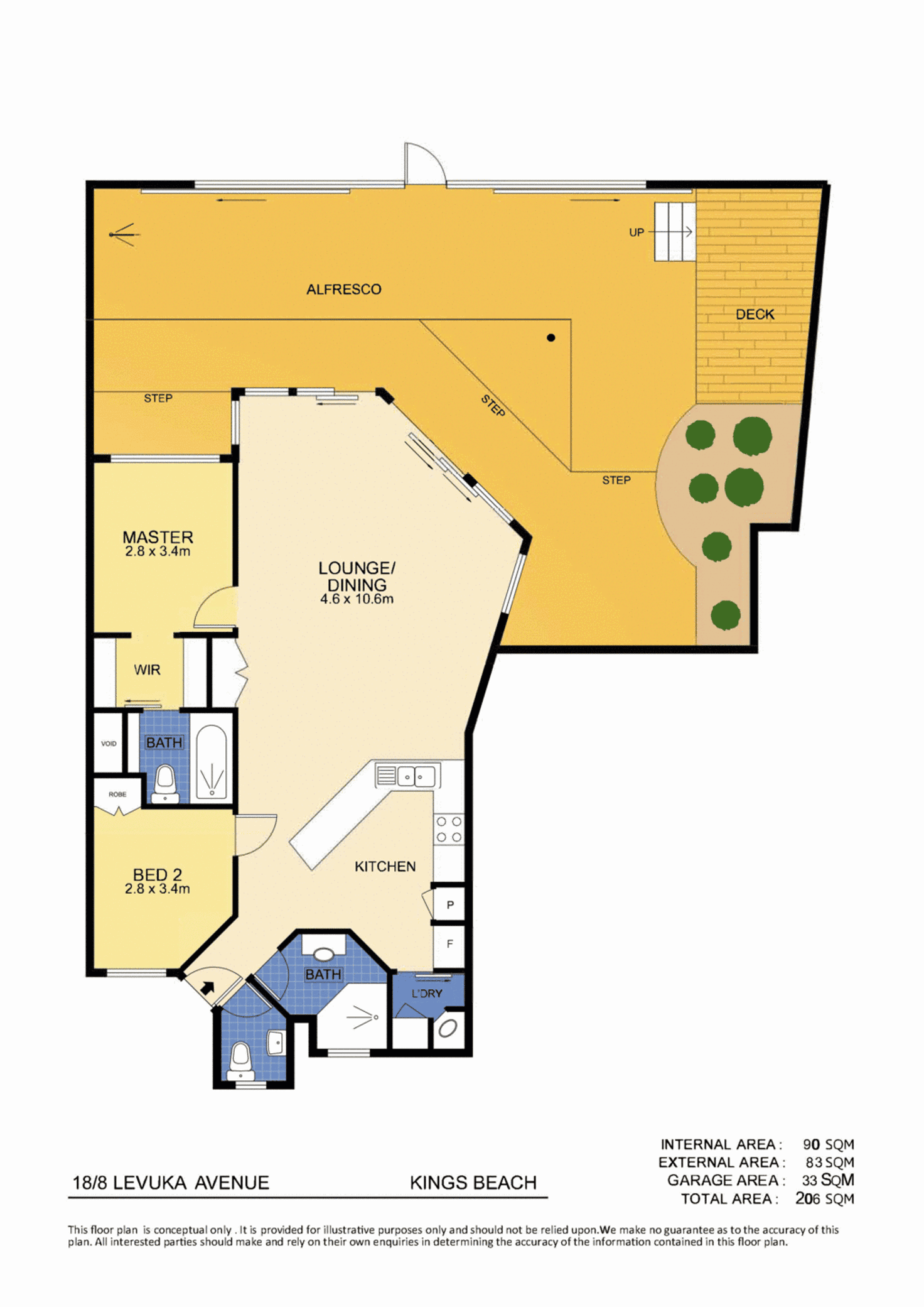 Floorplan of Homely unit listing, Unit 18/8 Levuka Avenue, Kings Beach QLD 4551