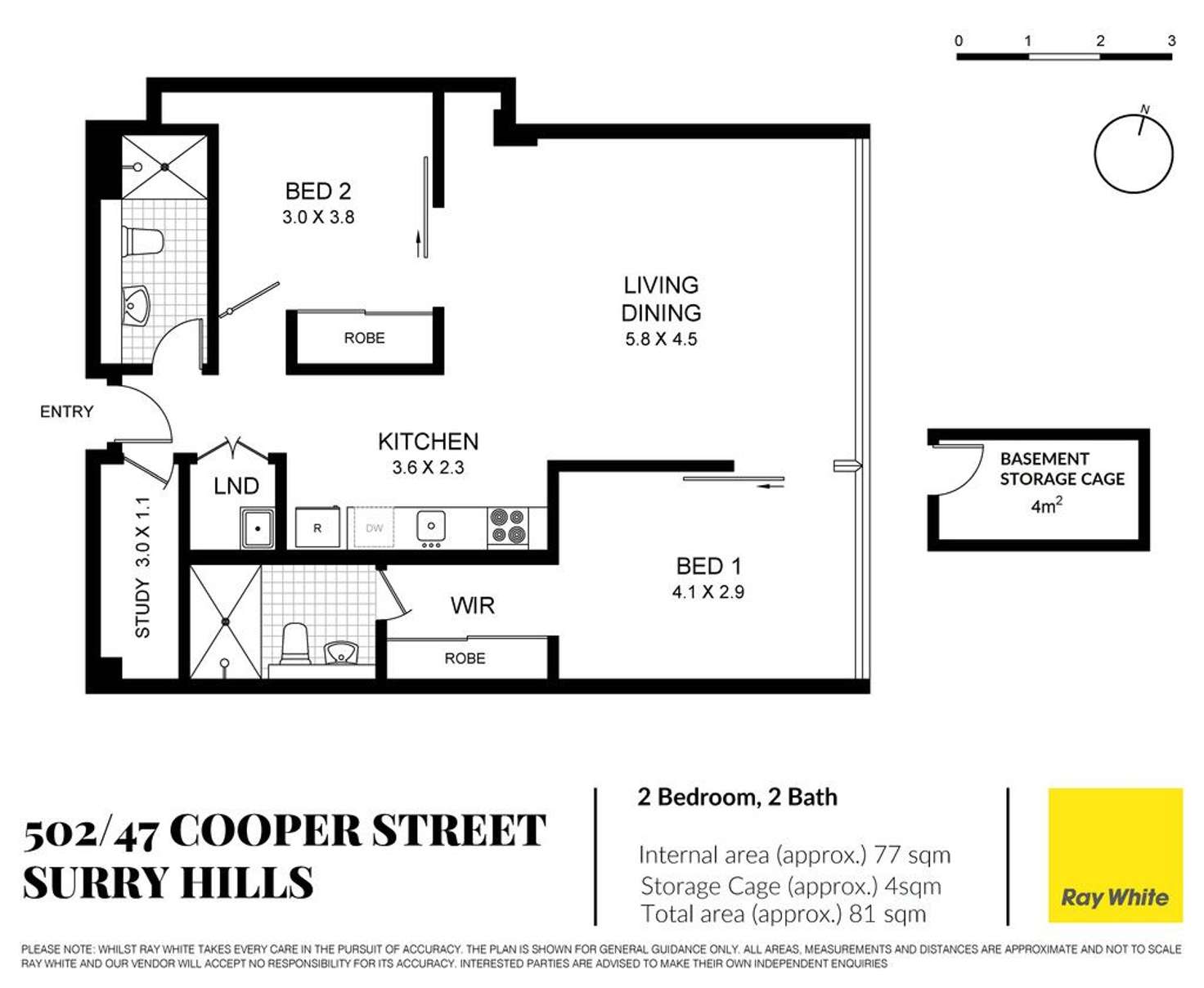 Floorplan of Homely apartment listing, 502/47 Cooper Street, Surry Hills NSW 2010
