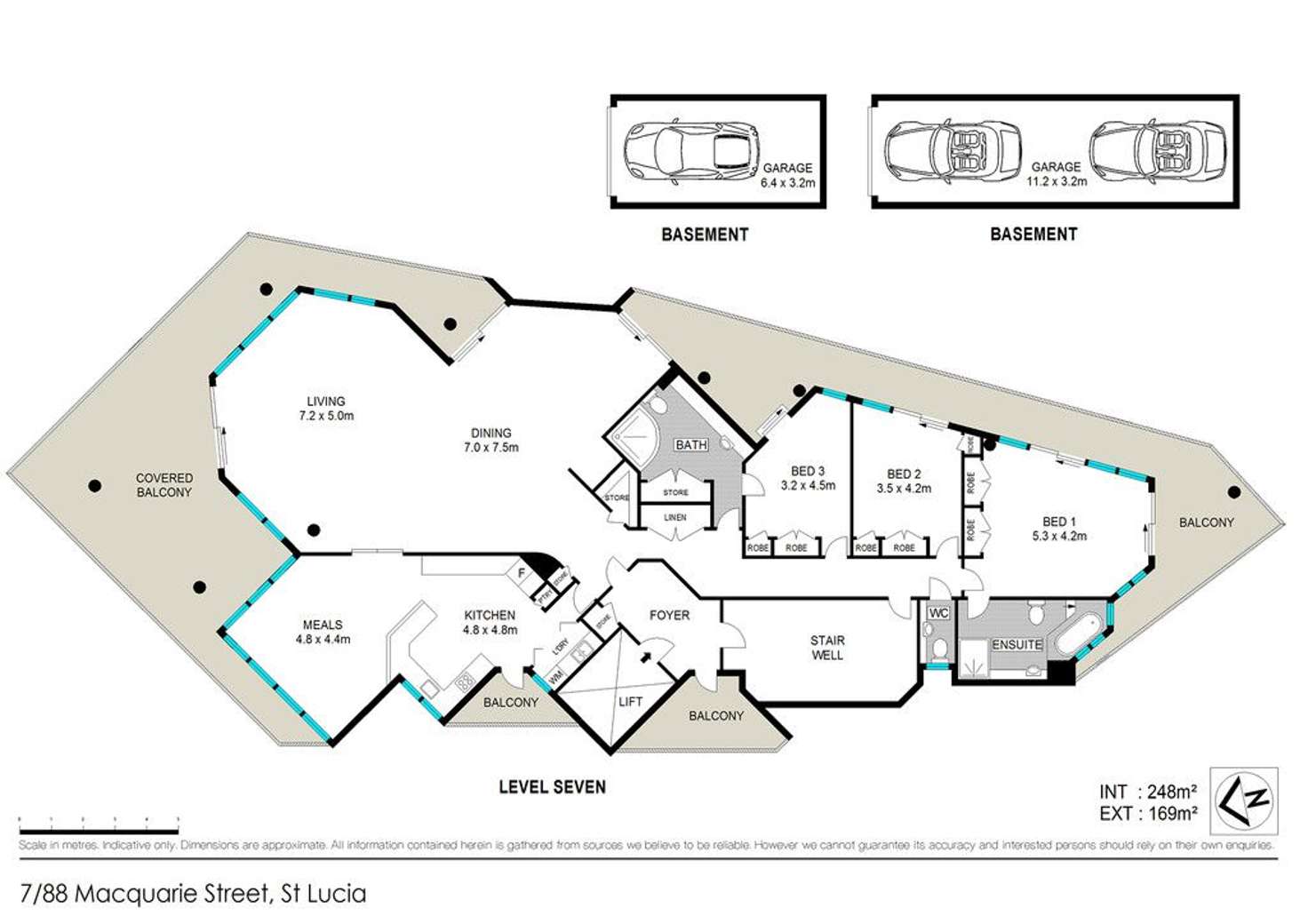 Floorplan of Homely apartment listing, 7/88 Macquarie Street, St Lucia QLD 4067