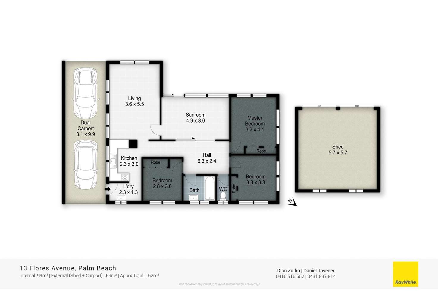 Floorplan of Homely house listing, 13 Flores Avenue, Palm Beach QLD 4221