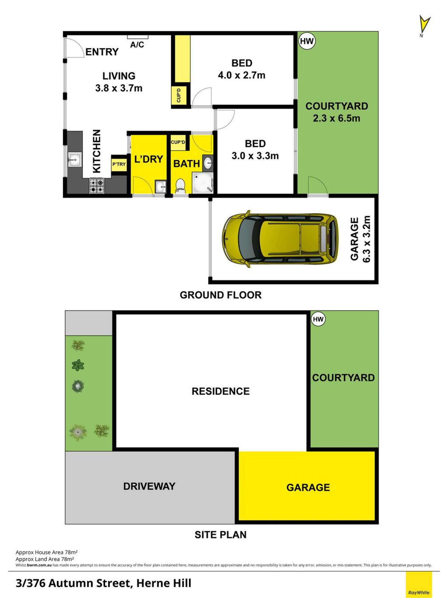 Floorplan of Homely unit listing, 3/376 Autumn Street, Herne Hill VIC 3218