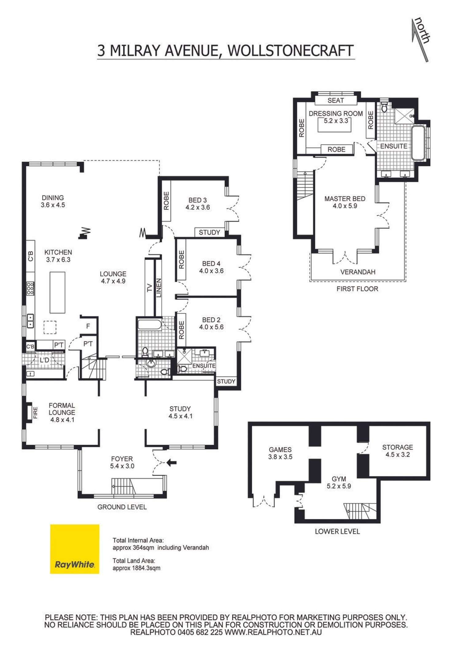 Floorplan of Homely house listing, 3 Milray Avenue, Wollstonecraft NSW 2065
