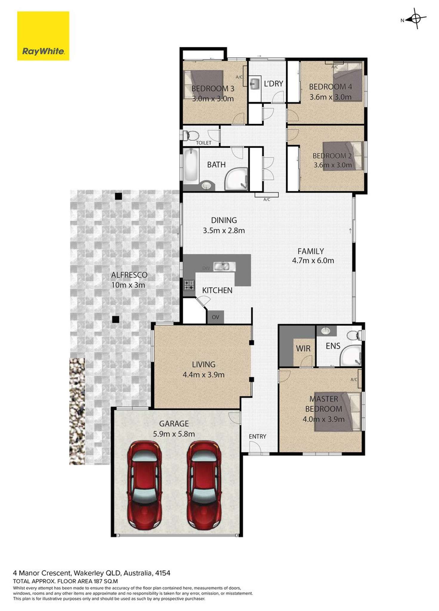 Floorplan of Homely house listing, 4 Manor Crescent, Wakerley QLD 4154
