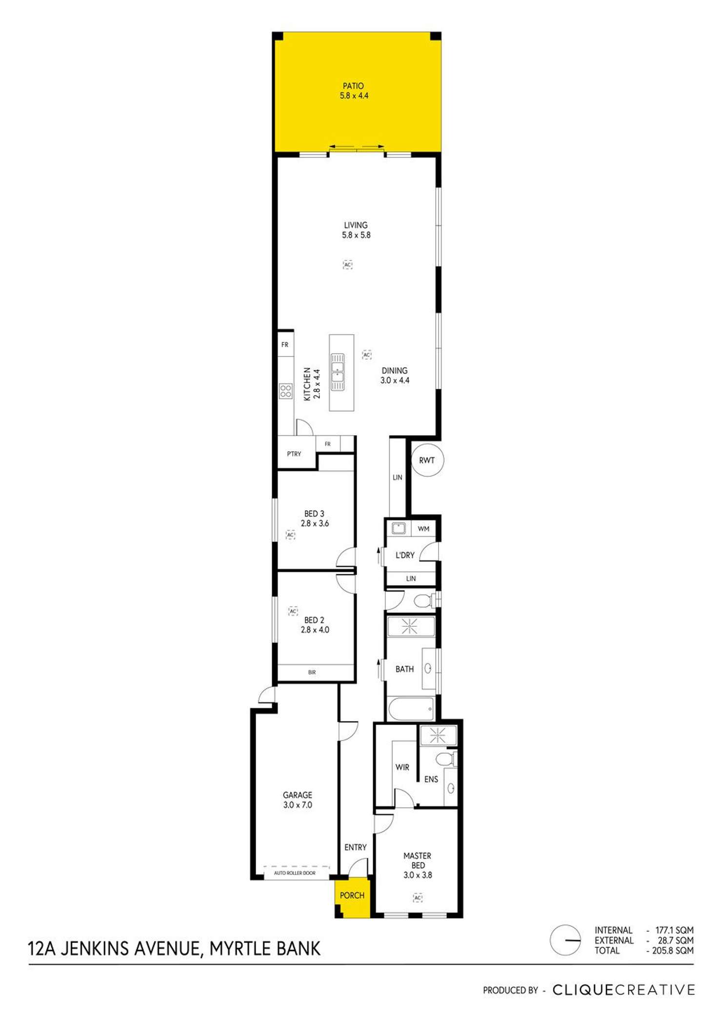 Floorplan of Homely house listing, 12A Jenkins Avenue, Myrtle Bank SA 5064