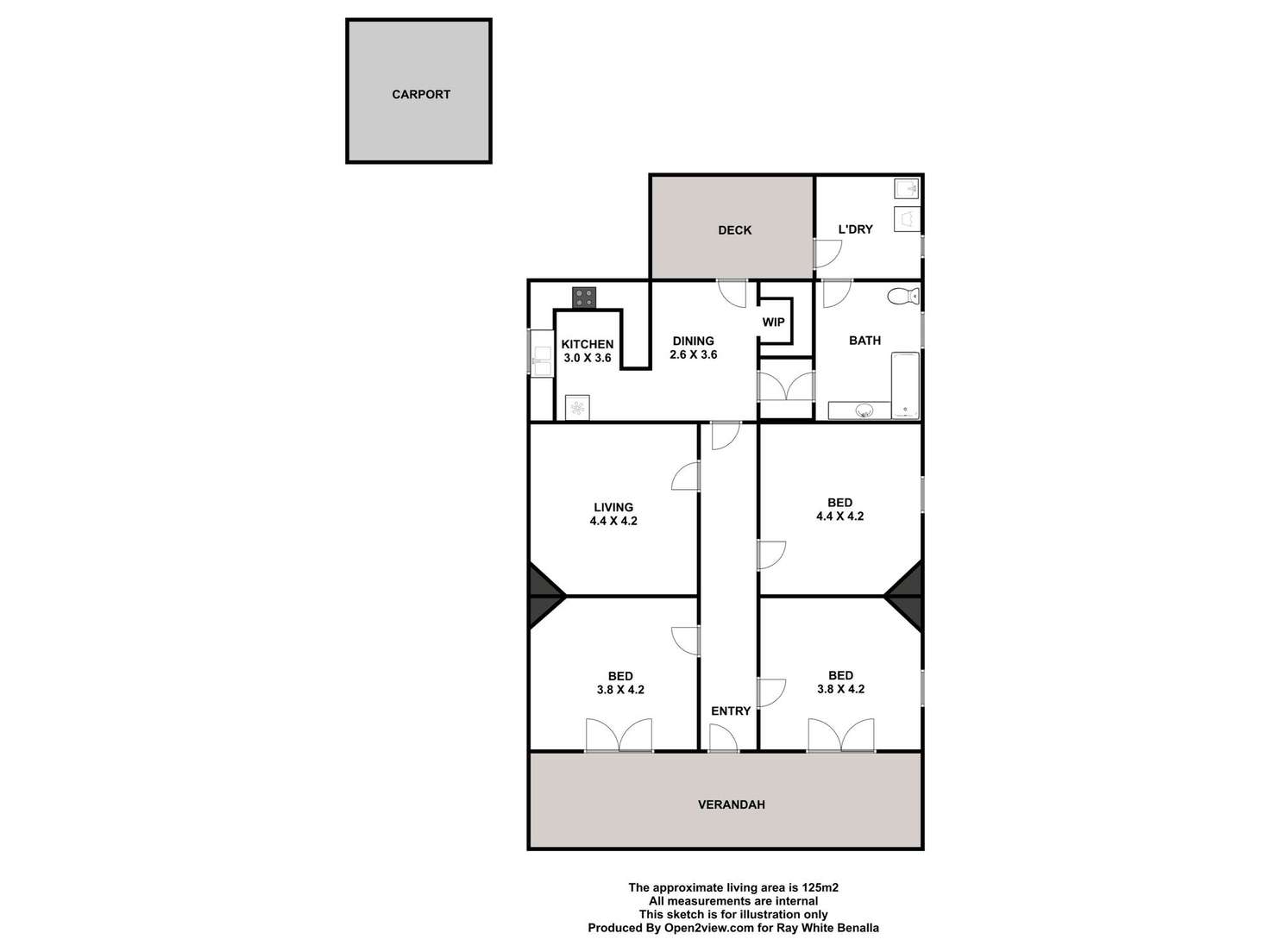 Floorplan of Homely house listing, 50 Smythe Street, Benalla VIC 3672