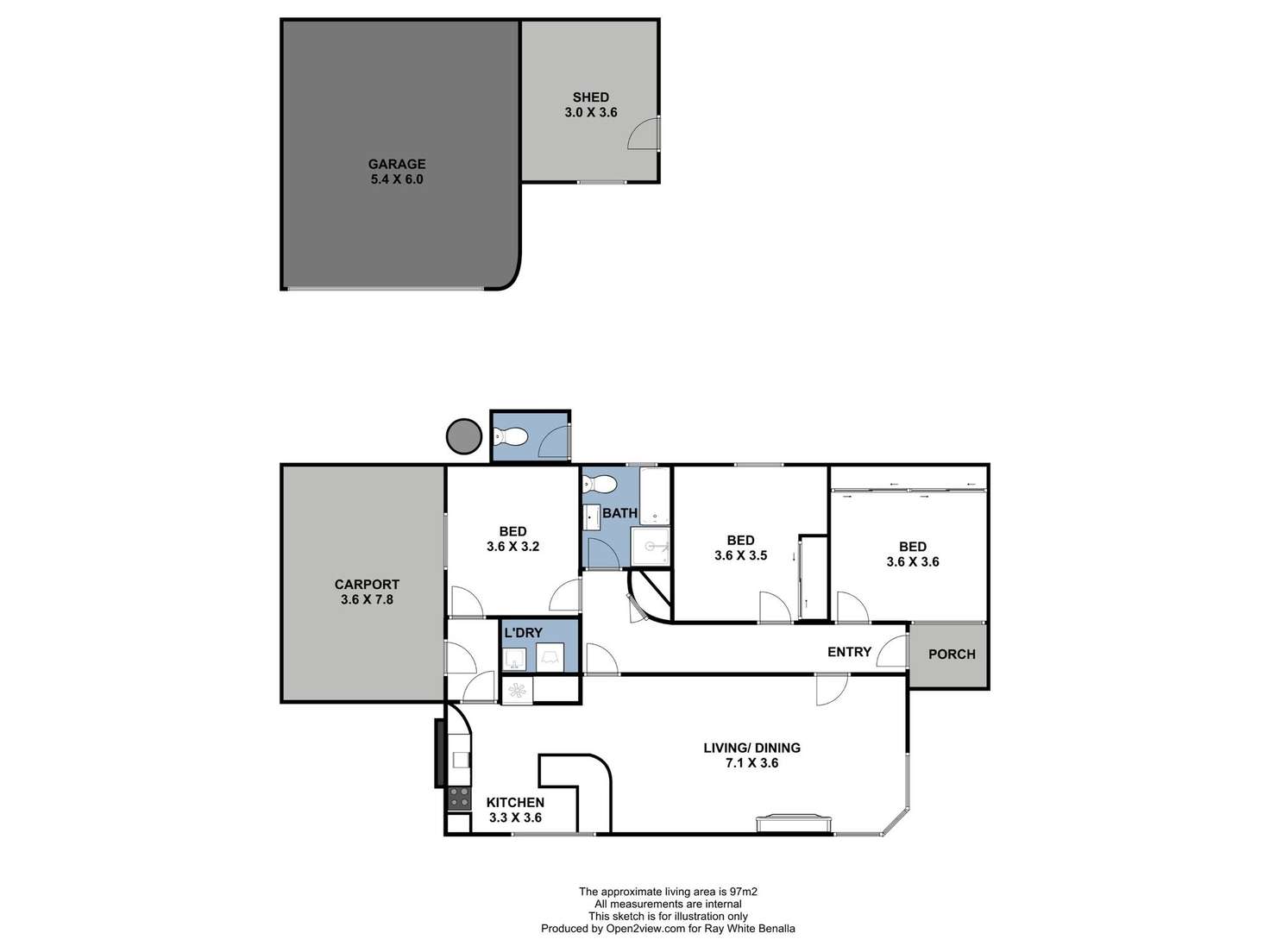 Floorplan of Homely house listing, 32 Charles Street, Benalla VIC 3672