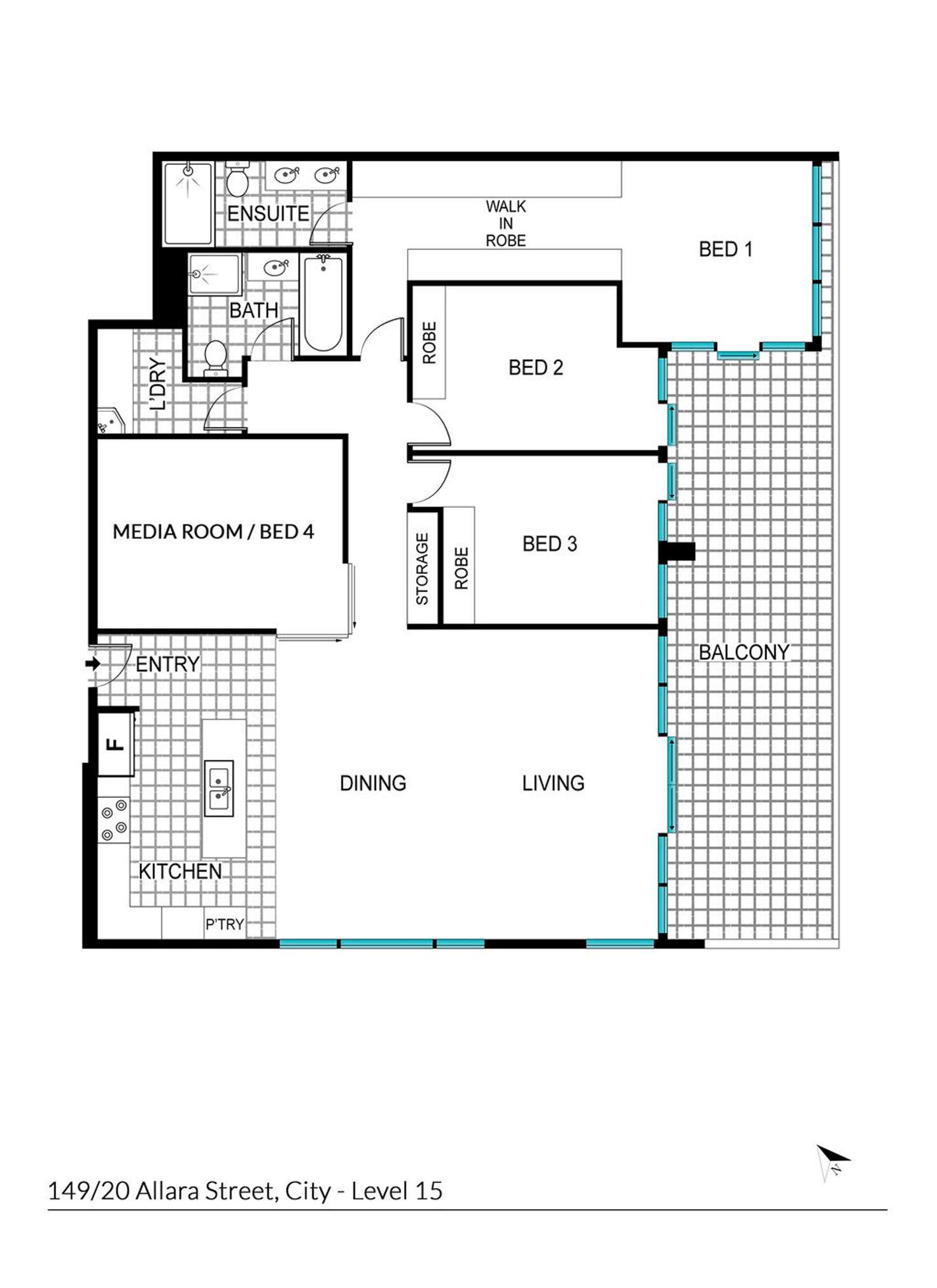 Floorplan of Homely apartment listing, 149/20 Allara Street, City ACT 2601