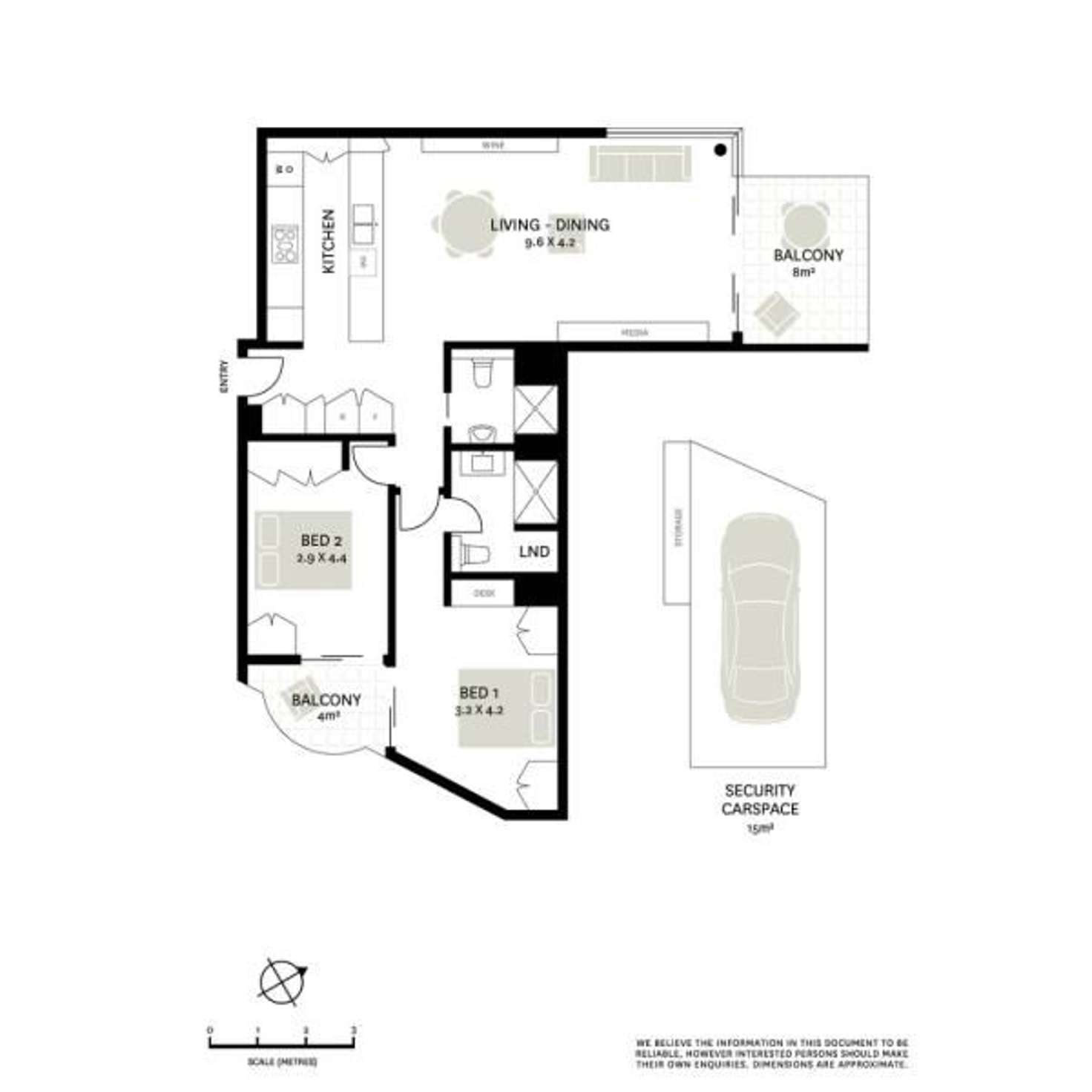 Floorplan of Homely apartment listing, 507/1A Clement Place, Rushcutters Bay NSW 2011